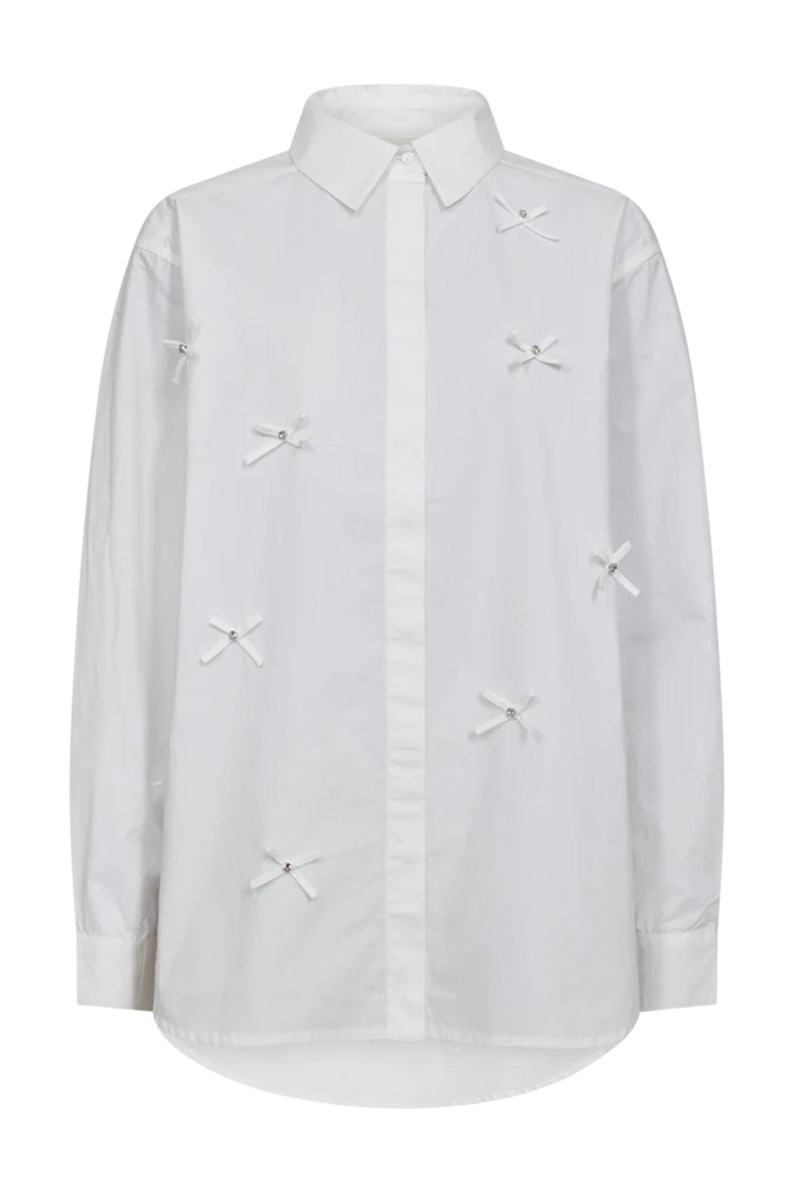 Dames blouse lange mouw wit
