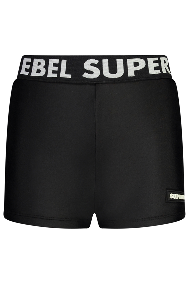 Superrebbel DIABLO TIGHT STRETCHY SWIM SHORT Zwart-1 1