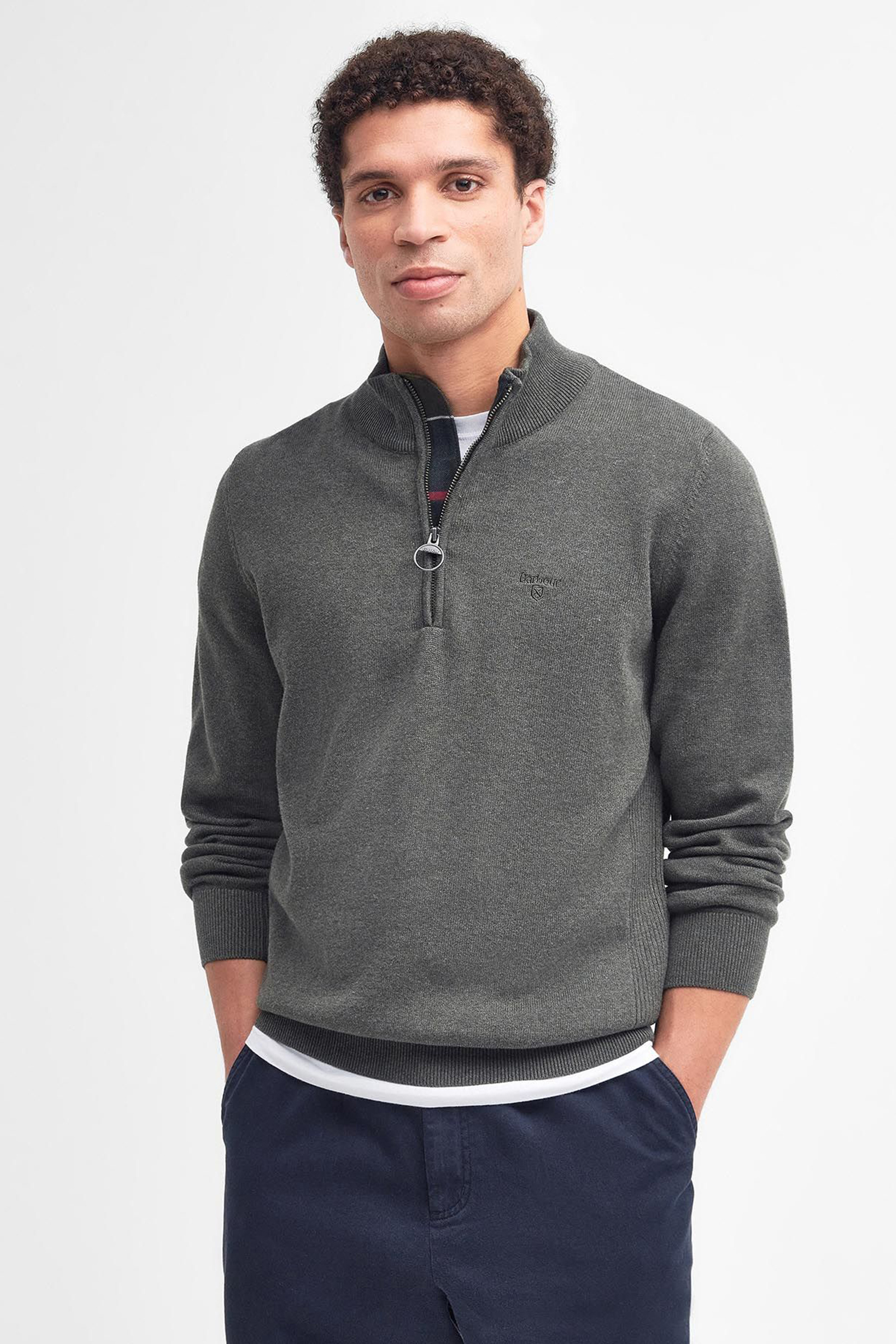Barbour COTTON HALF ZIP Blauw-2 2