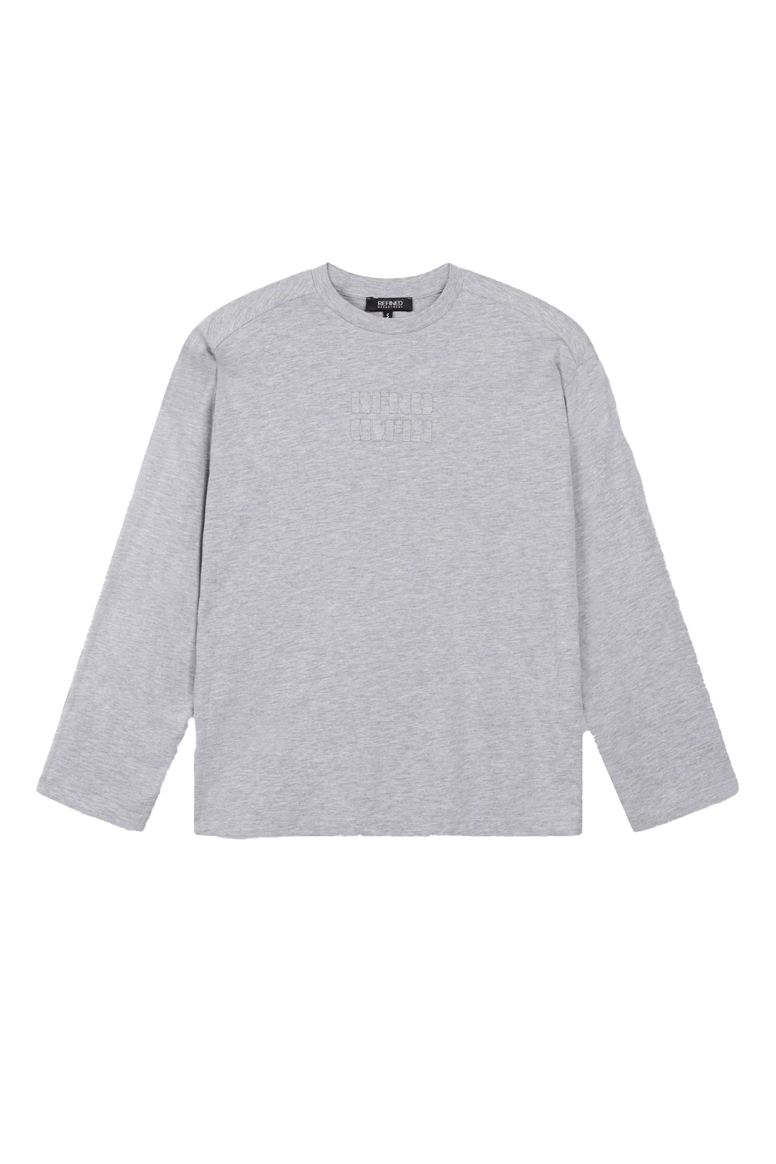 Dames t-shirt lange mouw grijs
