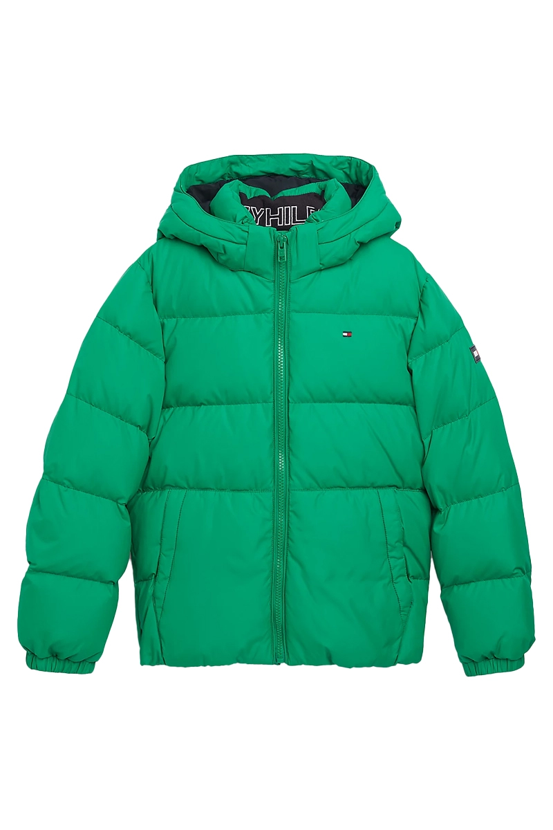 Aanpassen Afleiding Interpreteren Tommy Hilfiger Essential down jacket Groen-1 Voorwinden