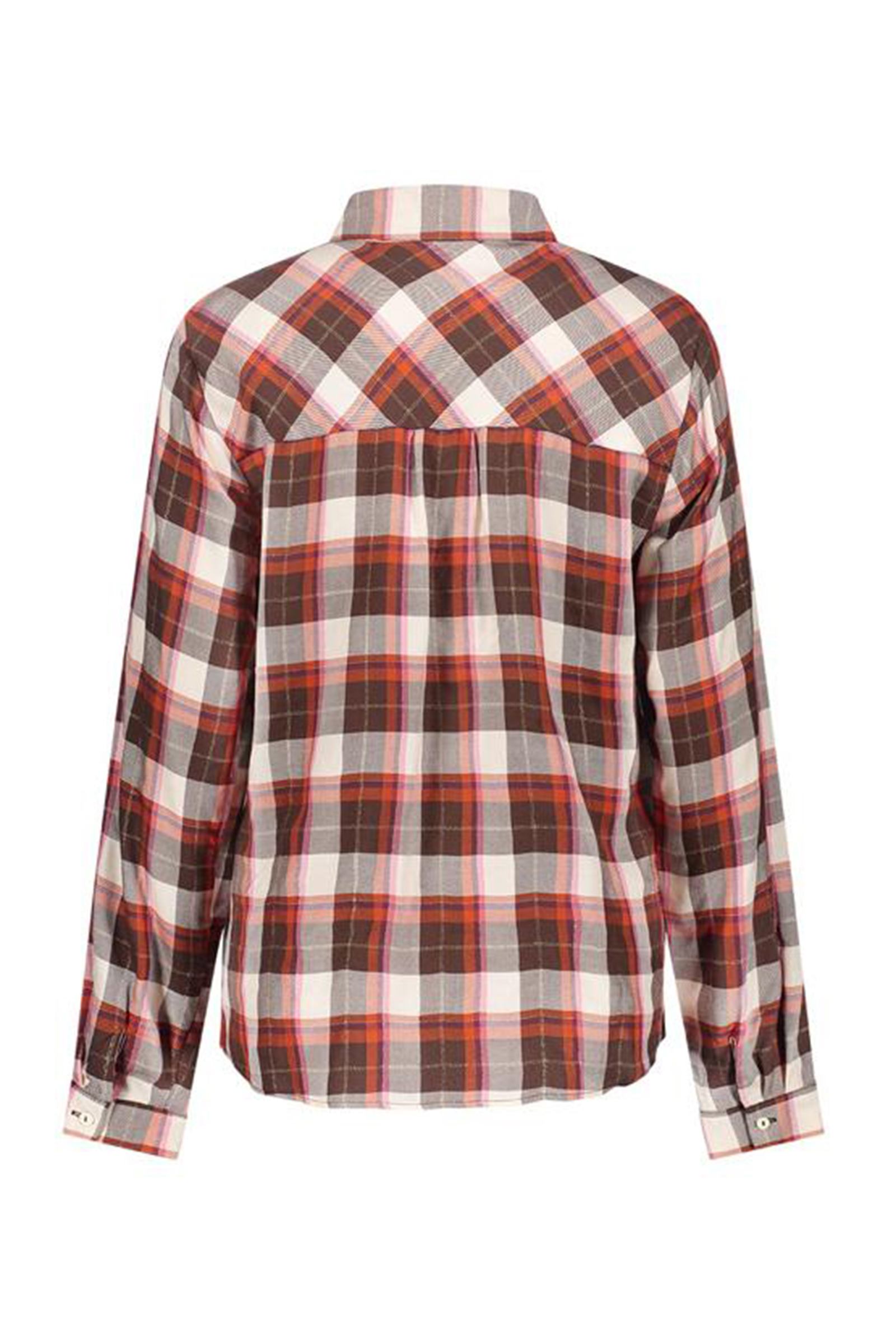 Dames blouse lange mouw paars