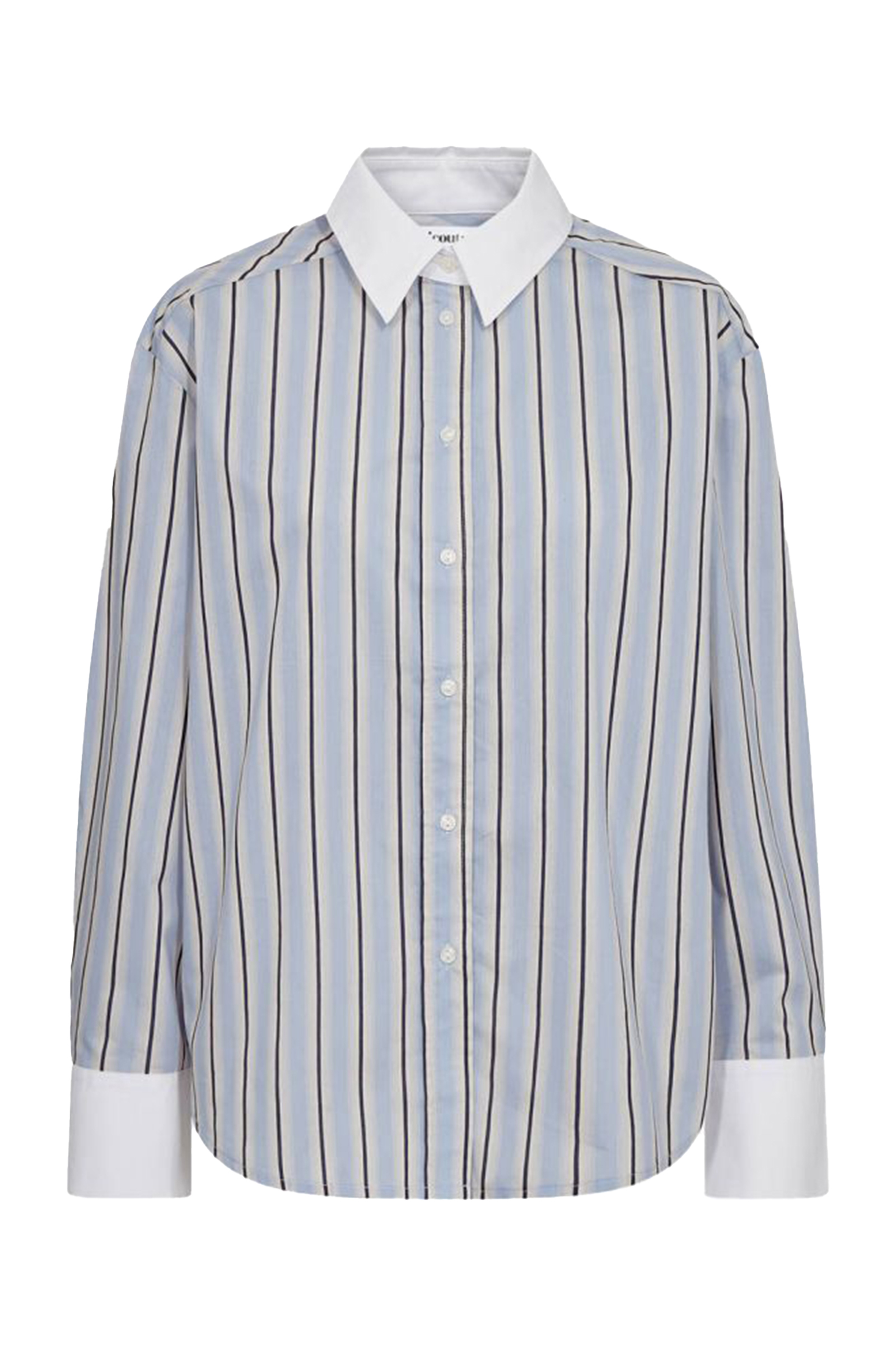 Dames blouse lange mouw blauw