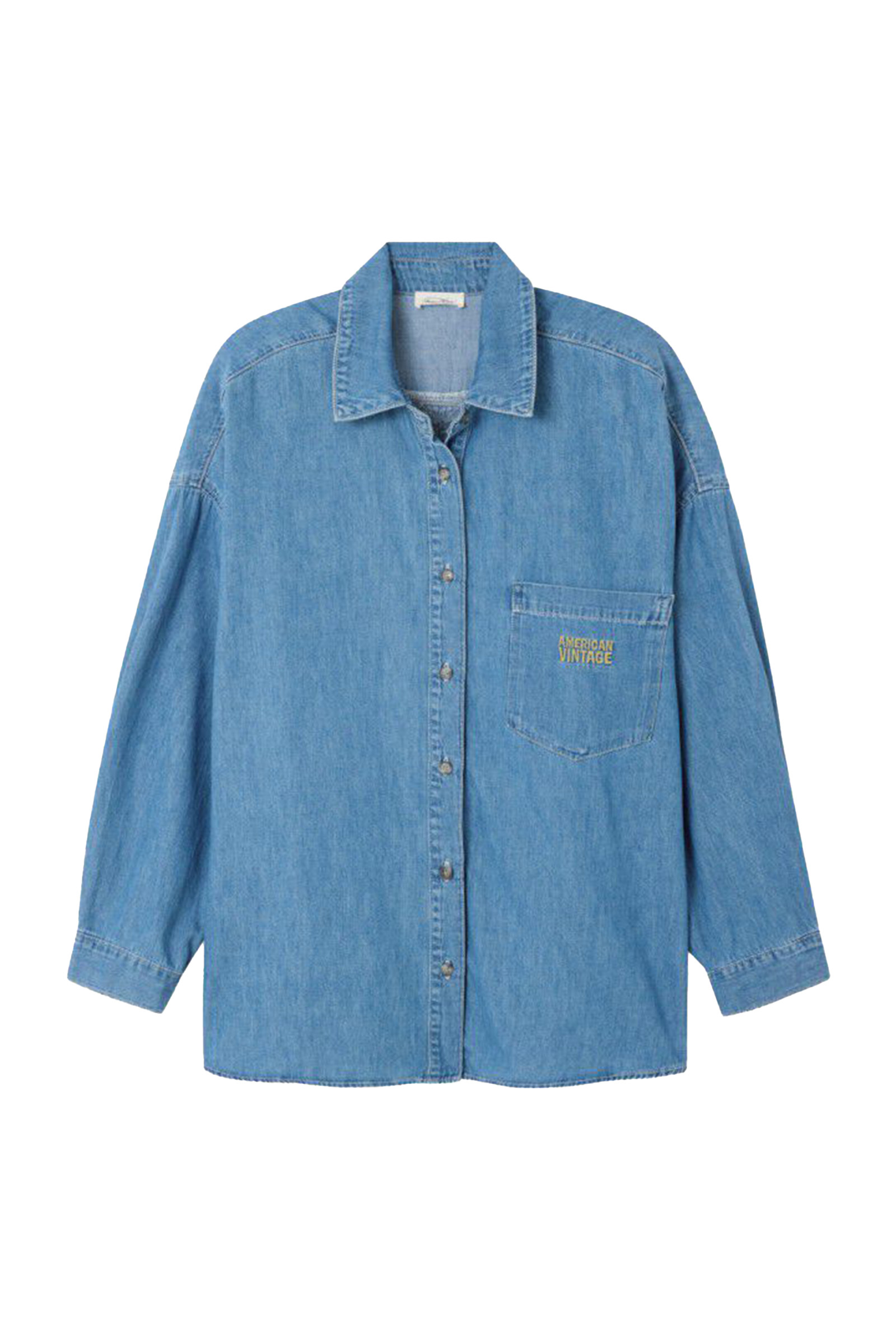 Dames blouse lange mouw blauw