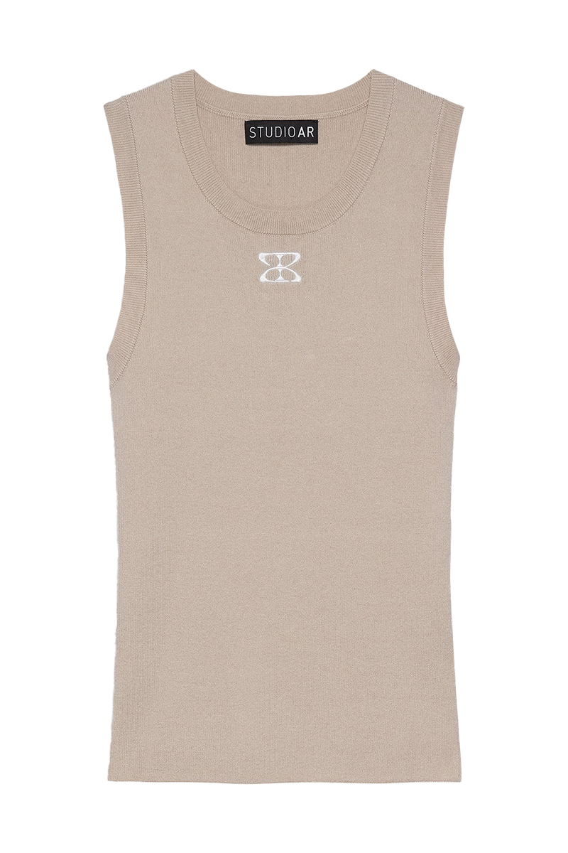 Dames top bruin