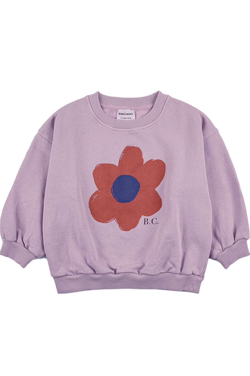 Bobo Choses big flower sweatshirt Rose-1 1