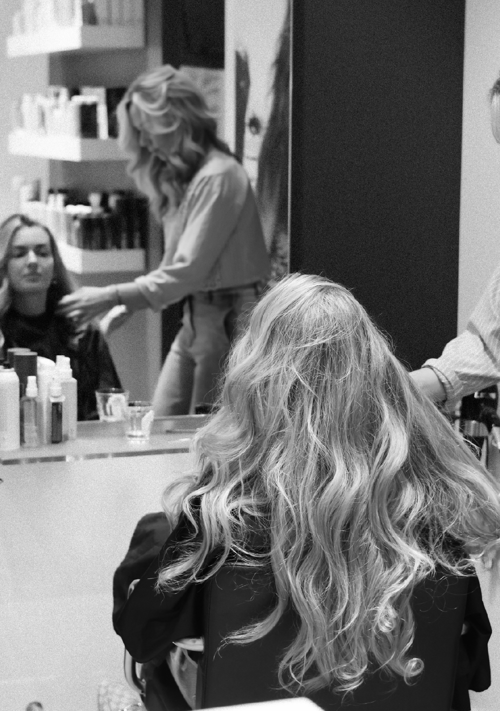 Kapperssalon in de winkel