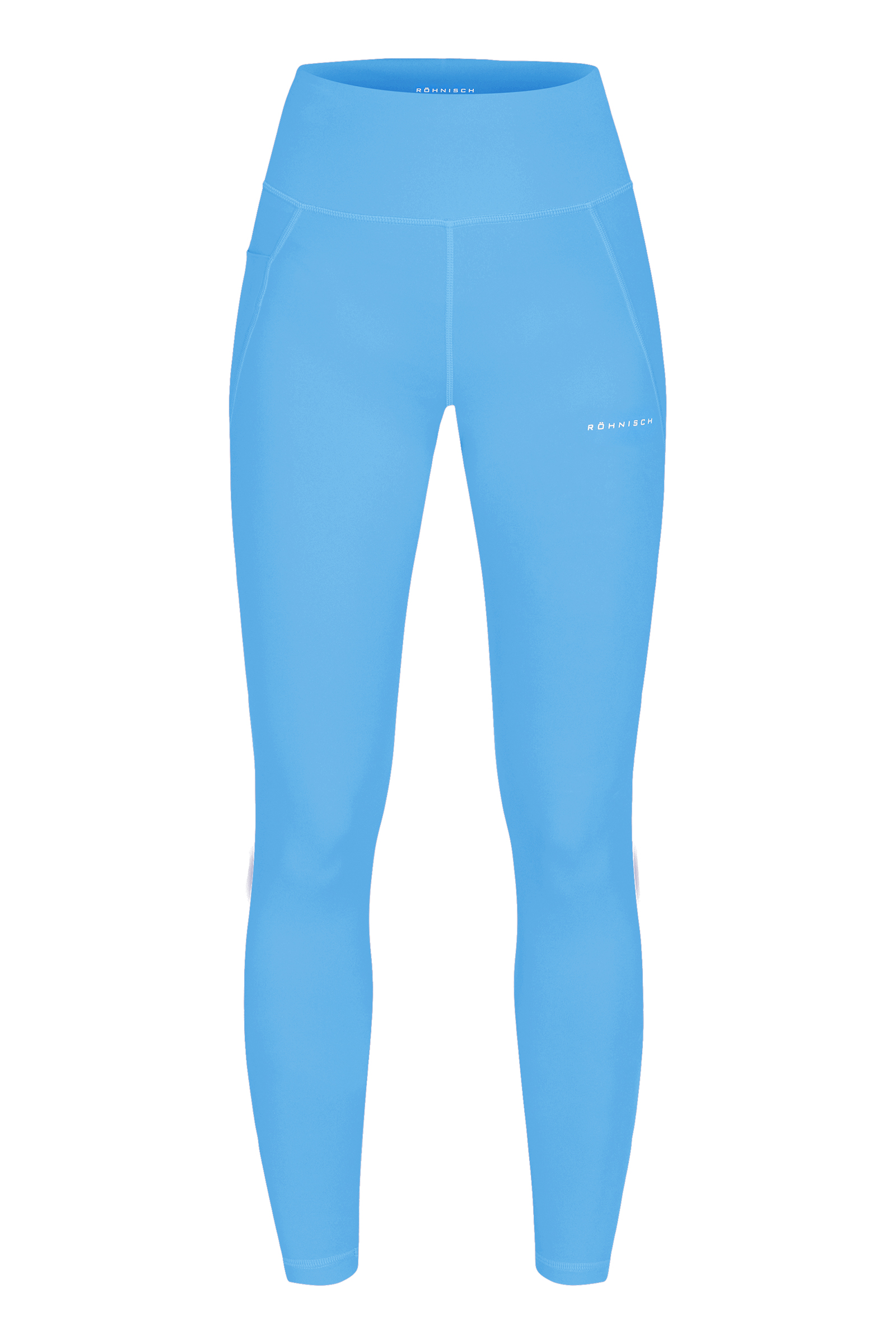 Fitness dames tight lang blauw
