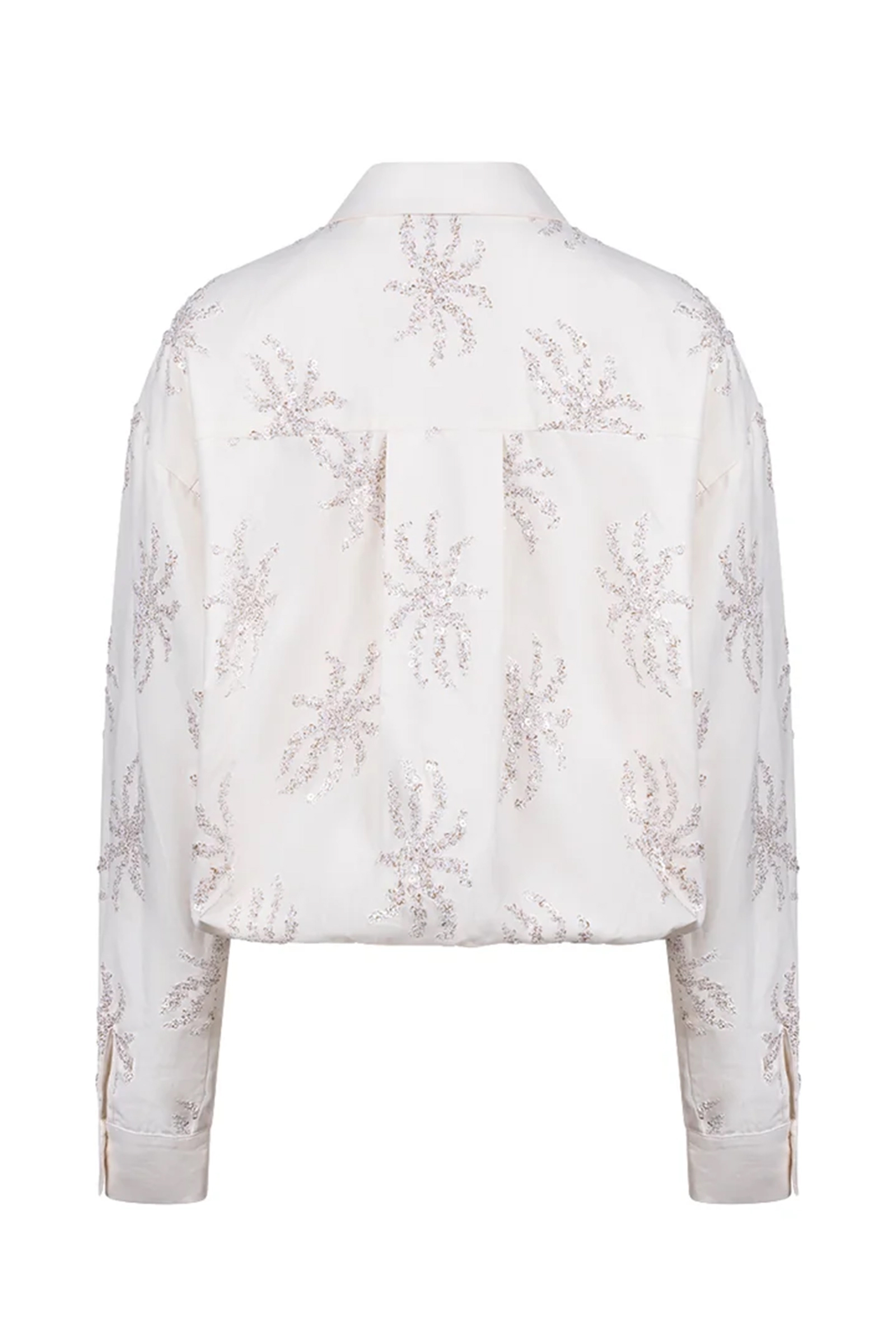 Dames blouse lange mouw ecru