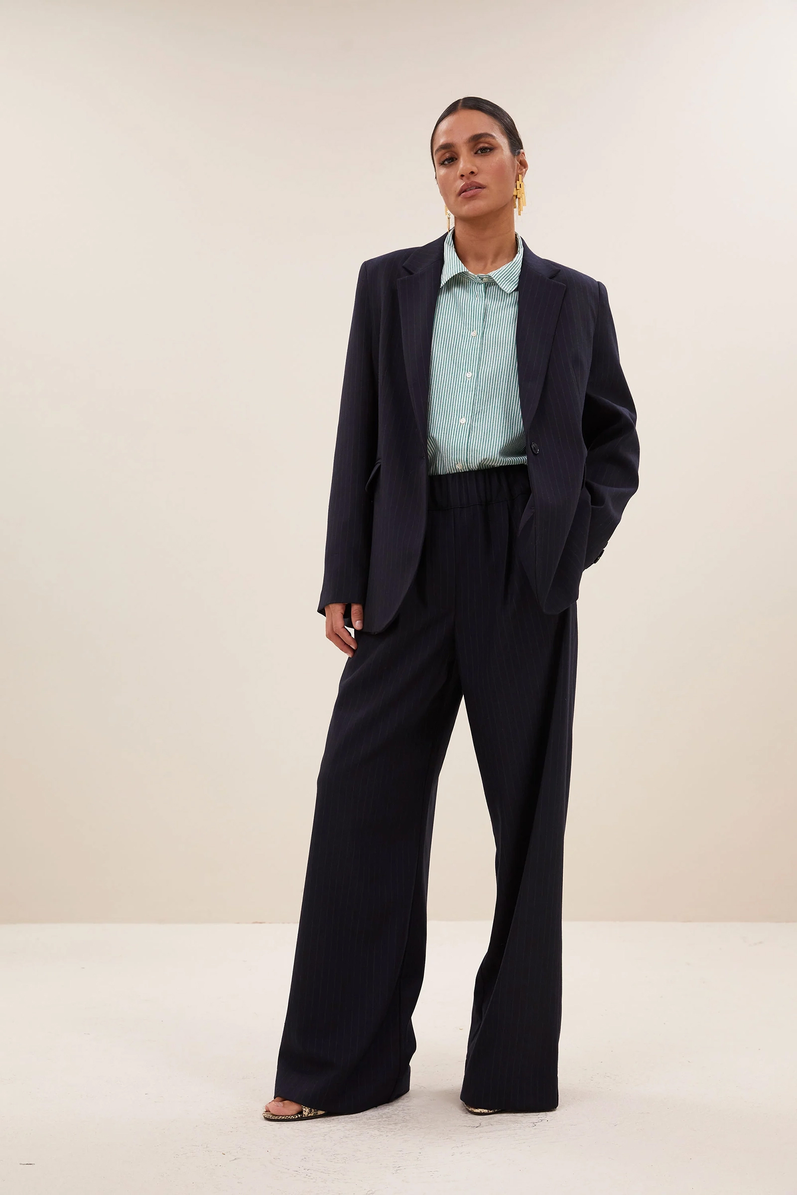 Dames blazer blauw