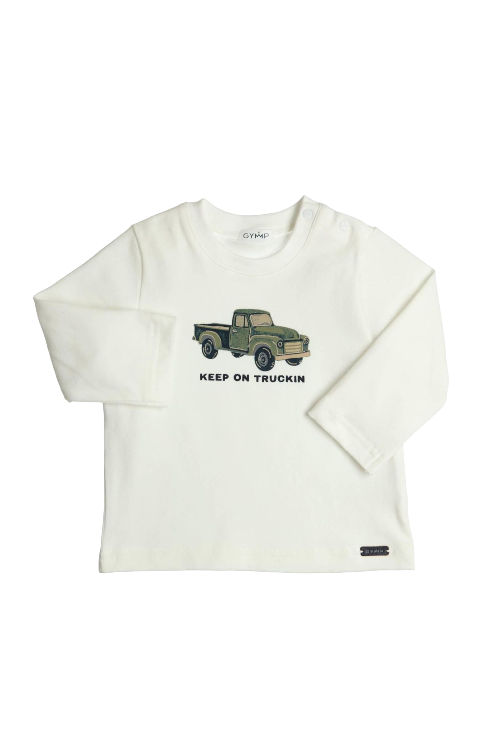 Baby t-shirt lange mouw ecru
