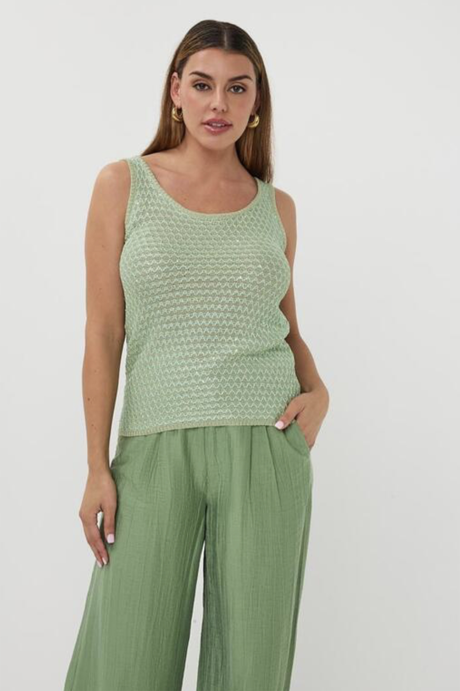 Dames top groen