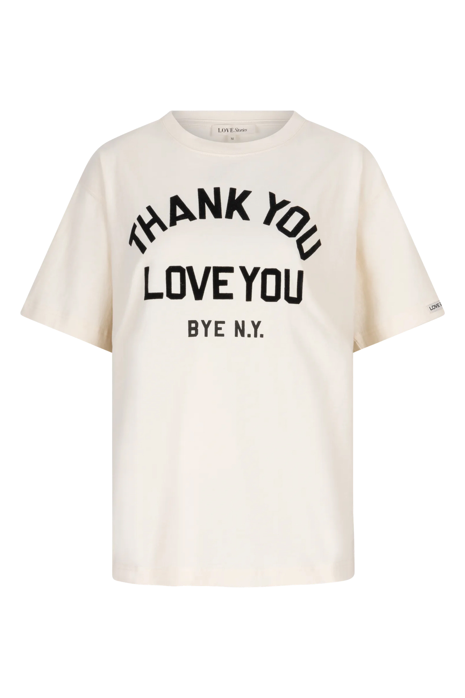 Dames t-shirt korte mouw ecru