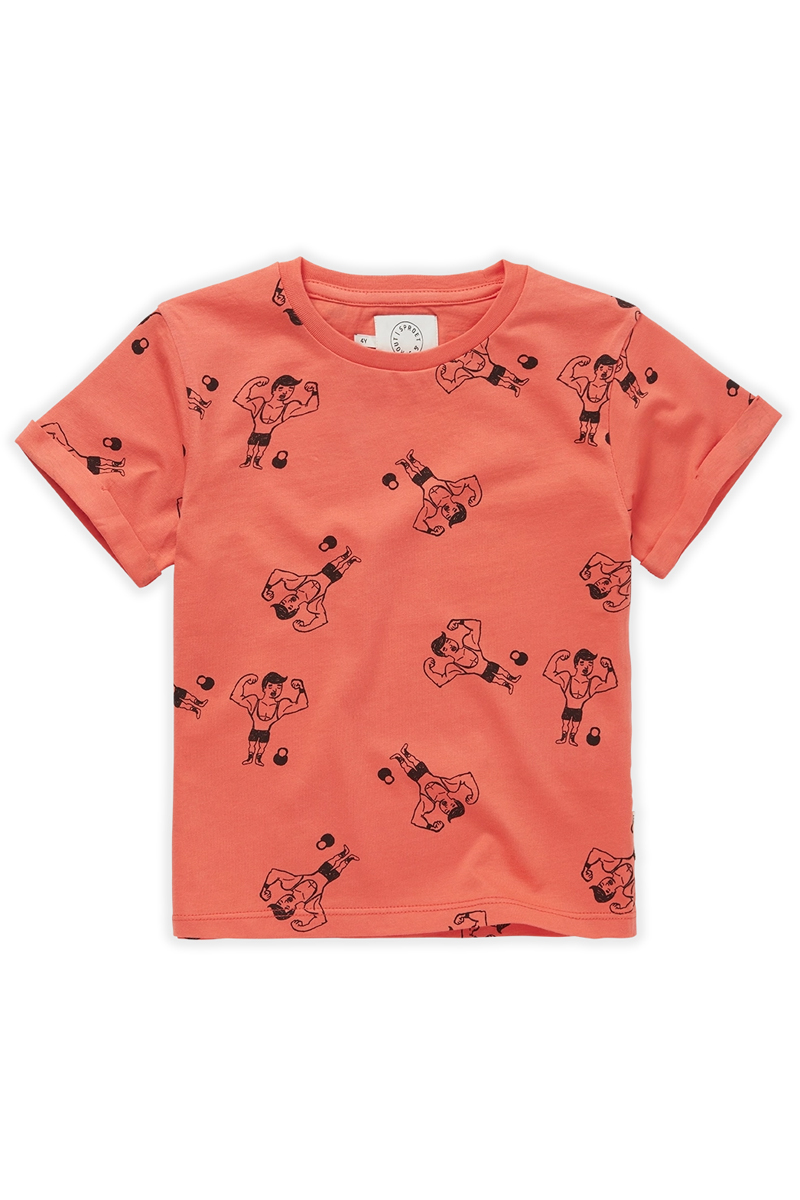 Sproet & Sprout T-shirt strong men print Rood-1 1