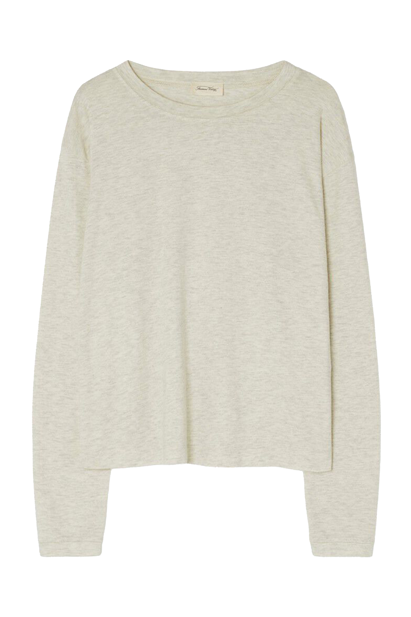 Dames t-shirt lange mouw grijs