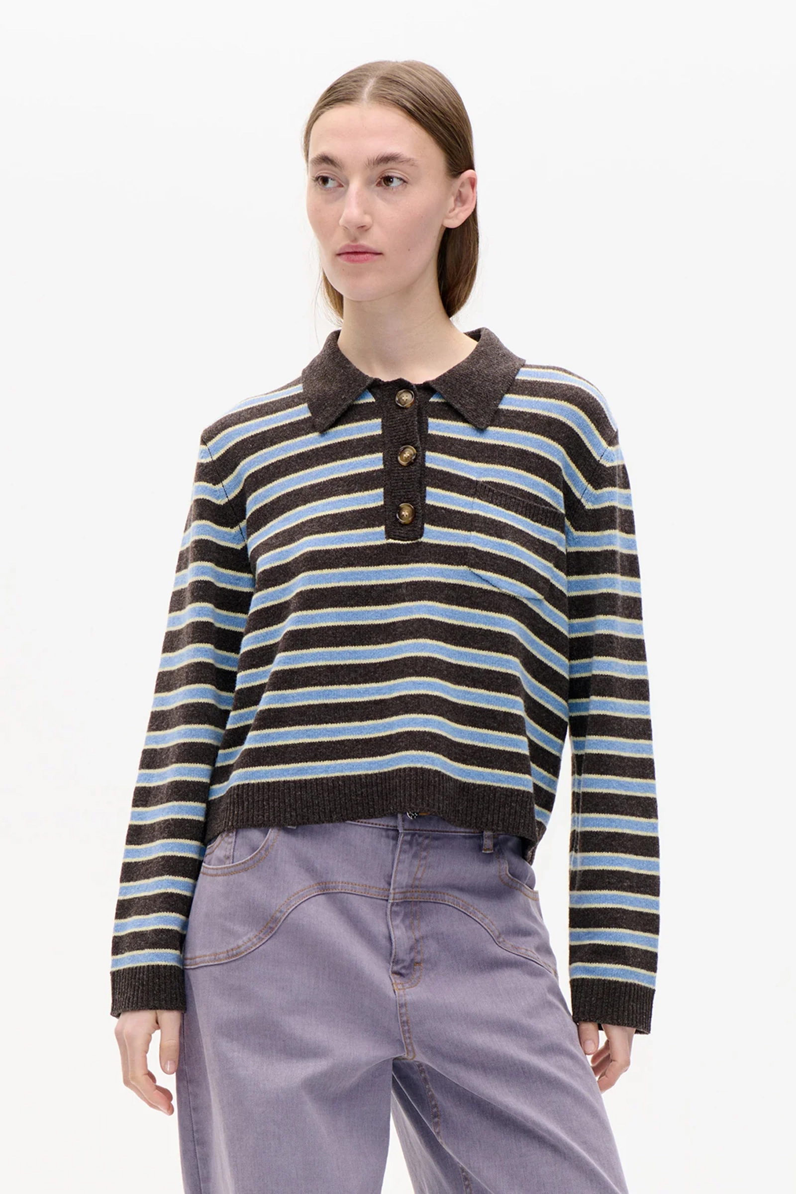 Dames polo blauw