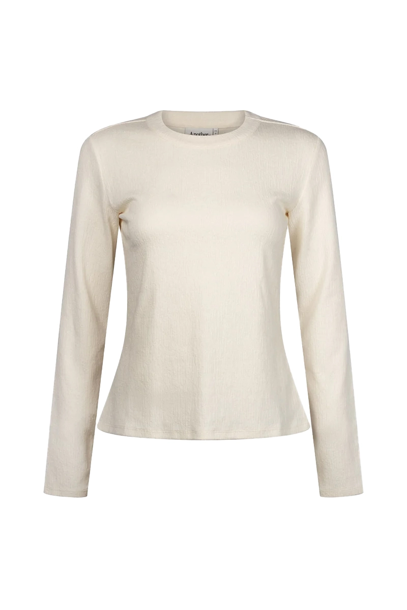 Dames t-shirt lange mouw ecru