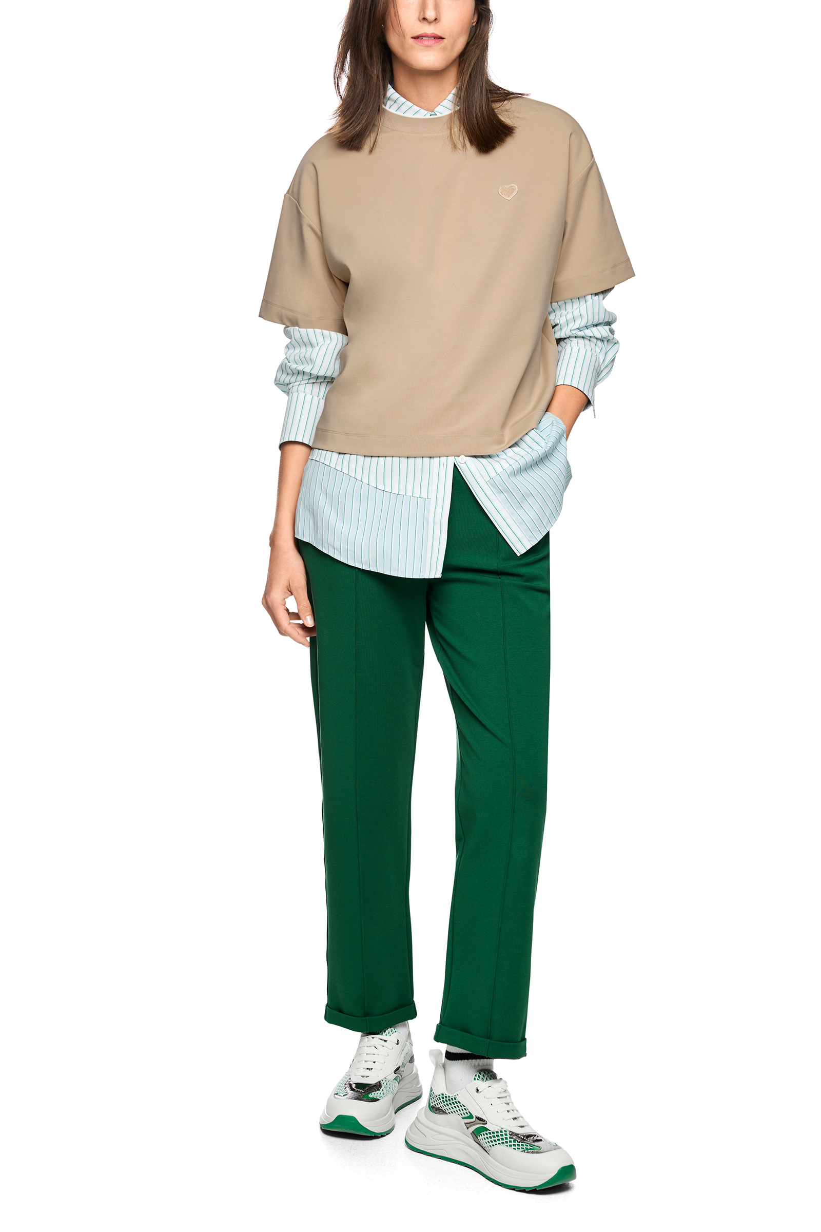 Dames t-shirt korte mouw grijs