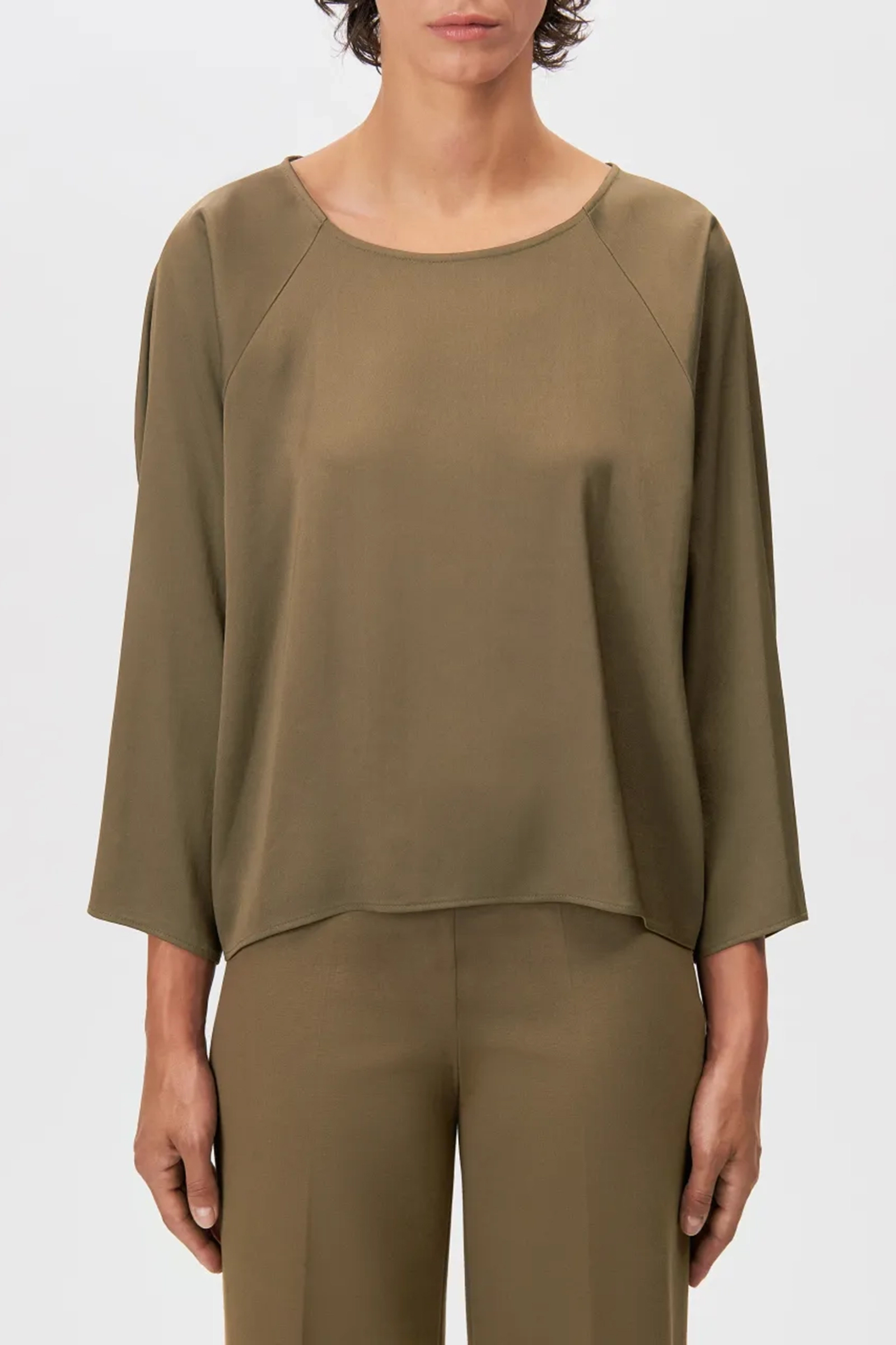 Dames blouse lange mouw groen