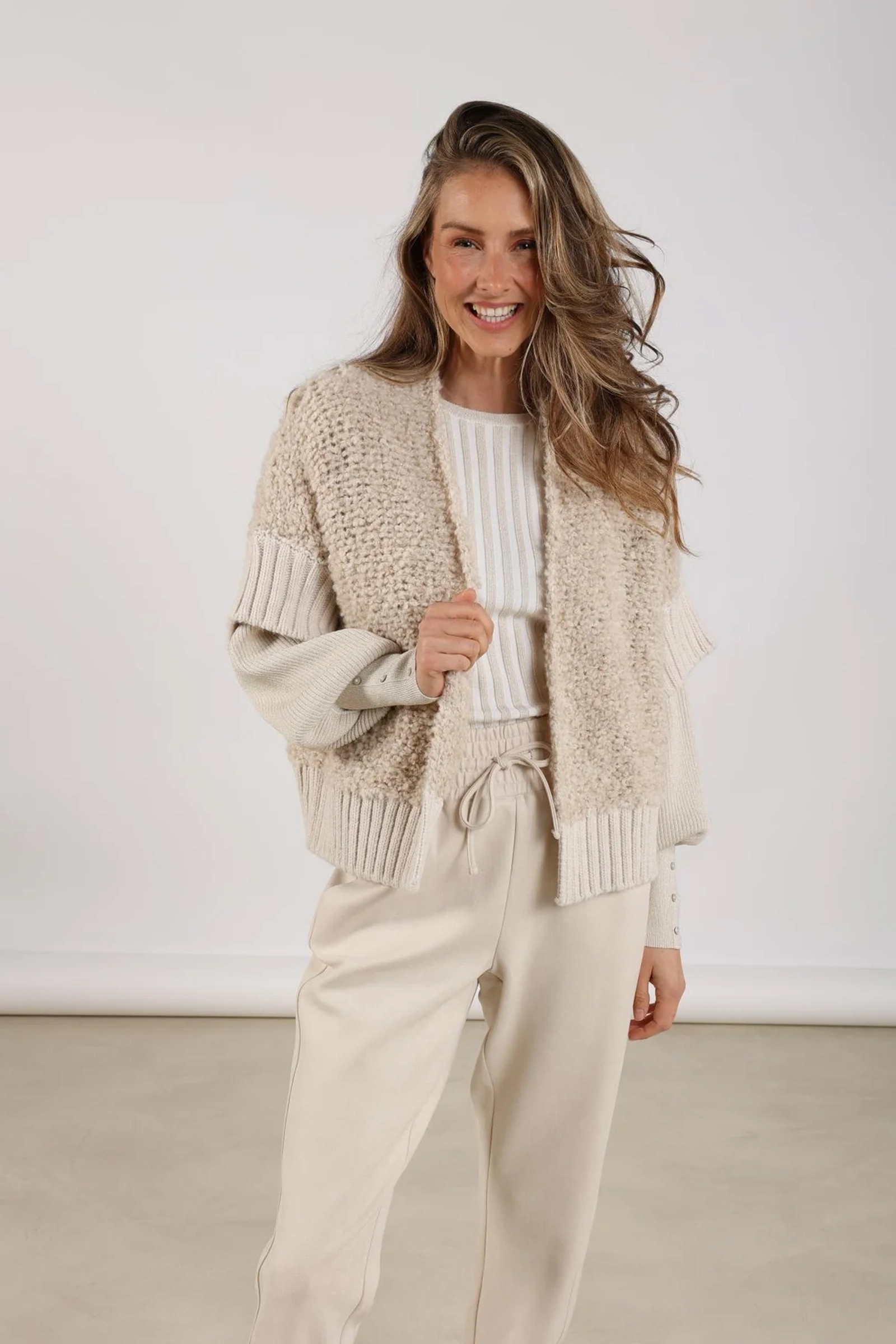 Dames vest bruin