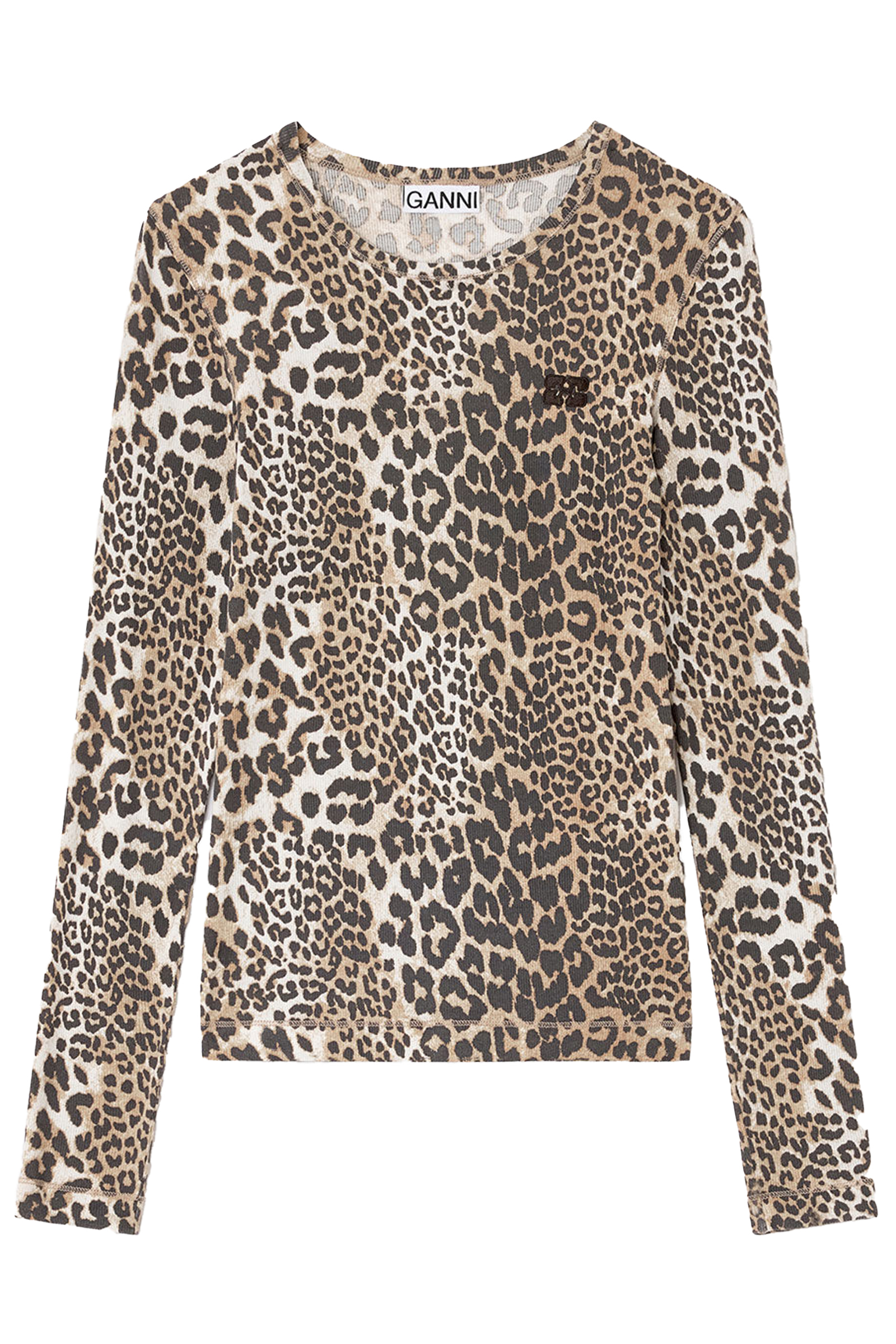 Dames t-shirt lange mouw bruin