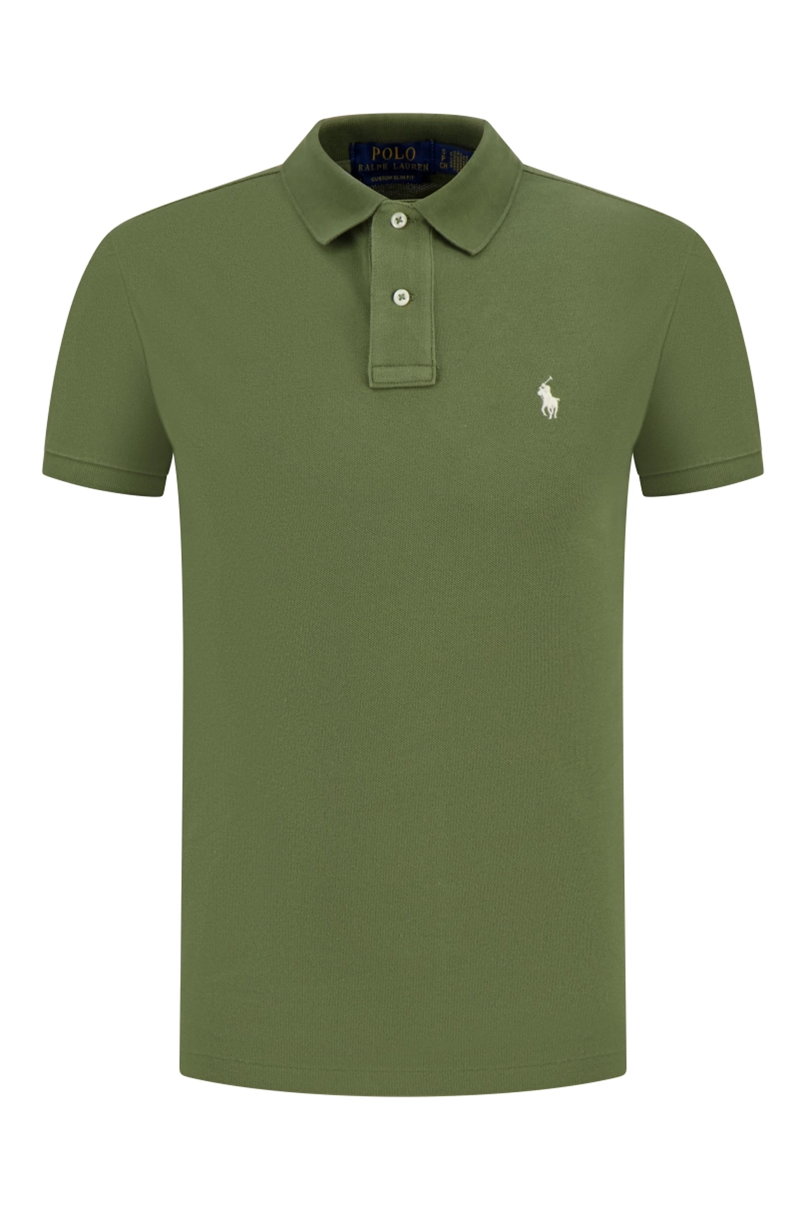 Heren polo korte mouw groen