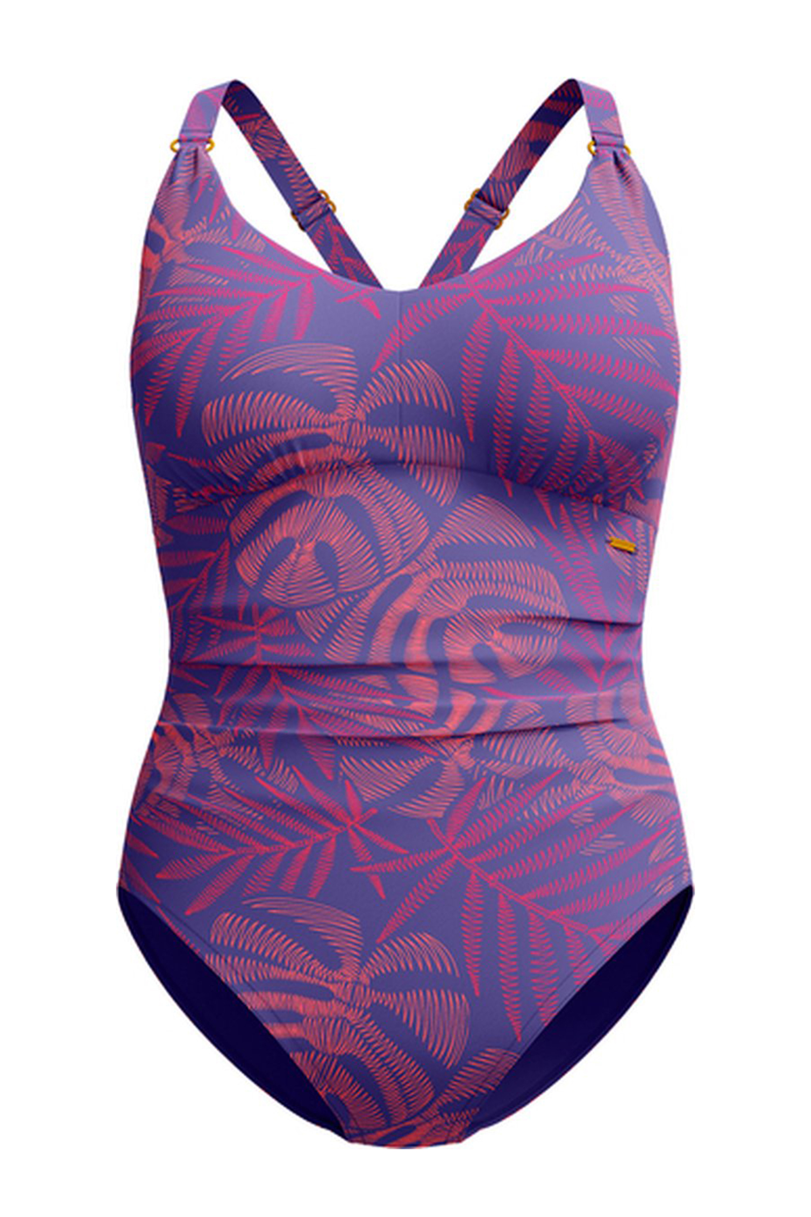 Bad/beach dames badpak sport blauw