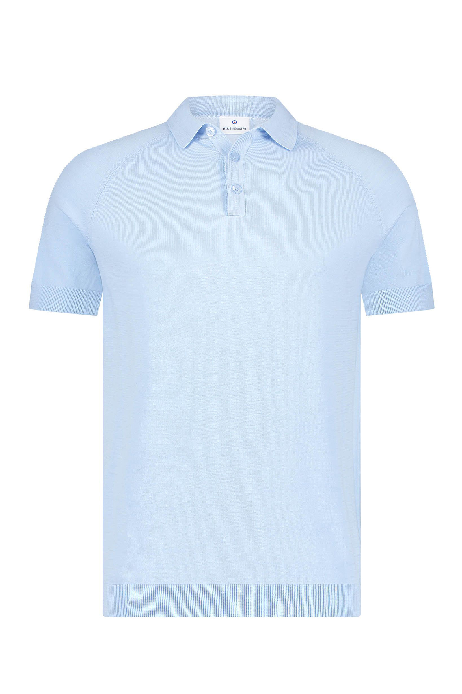 Heren polo korte mouw blauw