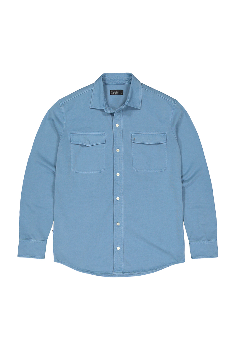 Butcher of Blue Finn Pocket Jersey Overshirt Blauw-1 1