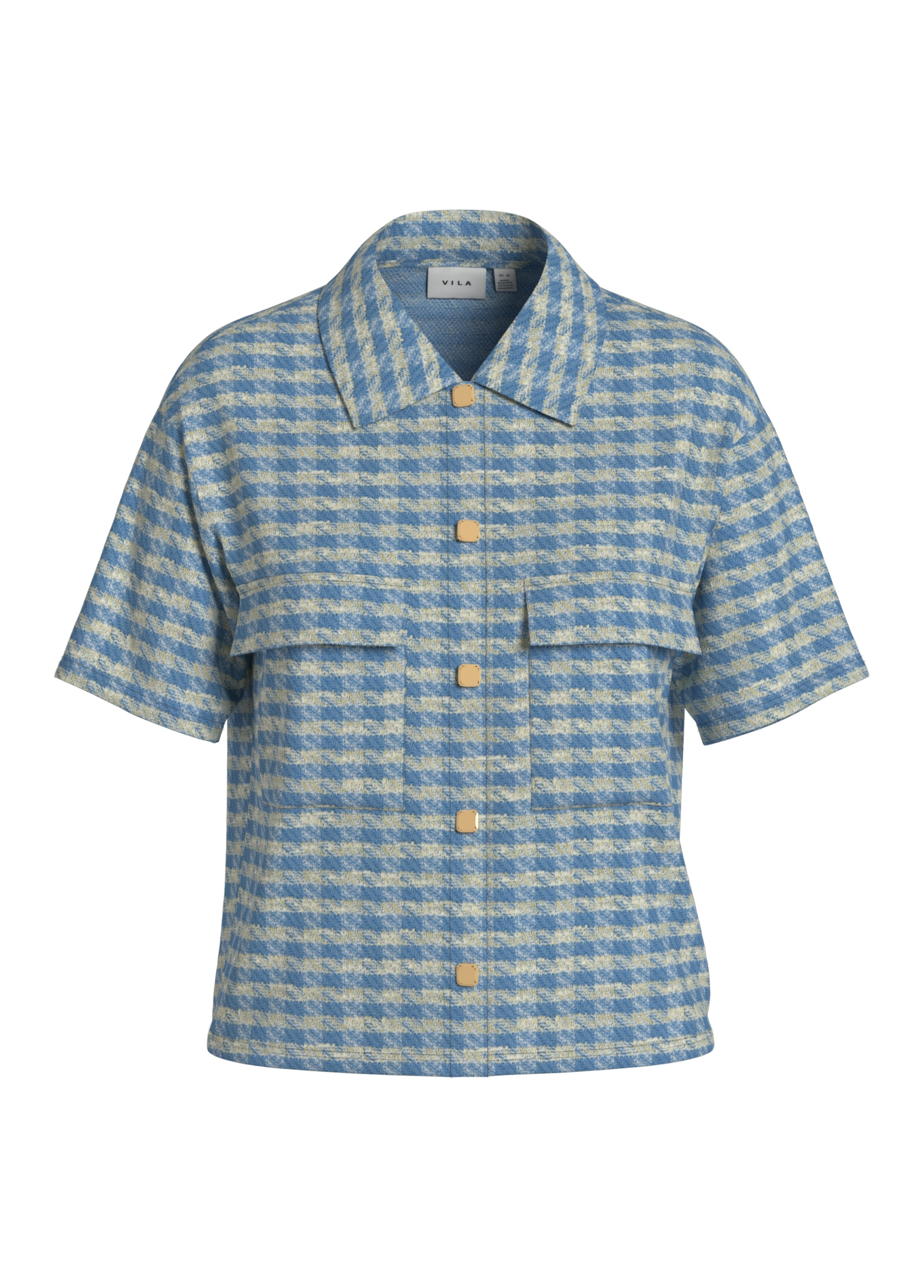 Vila VIGESTA O-NECK S/S TOP 253564-Kentucky Blue 2