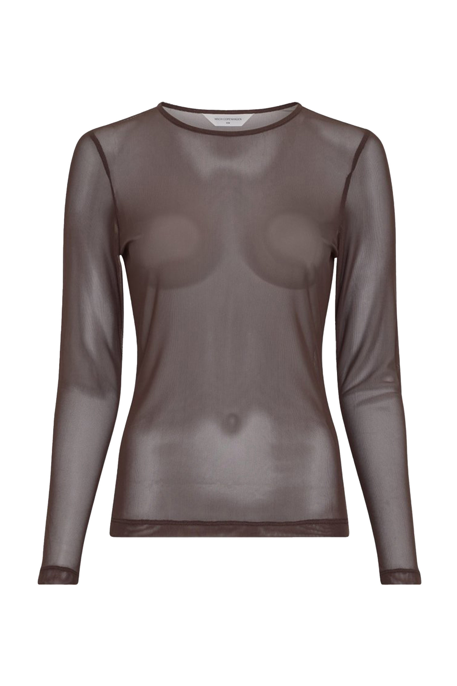 Dames t-shirt korte mouw bruin