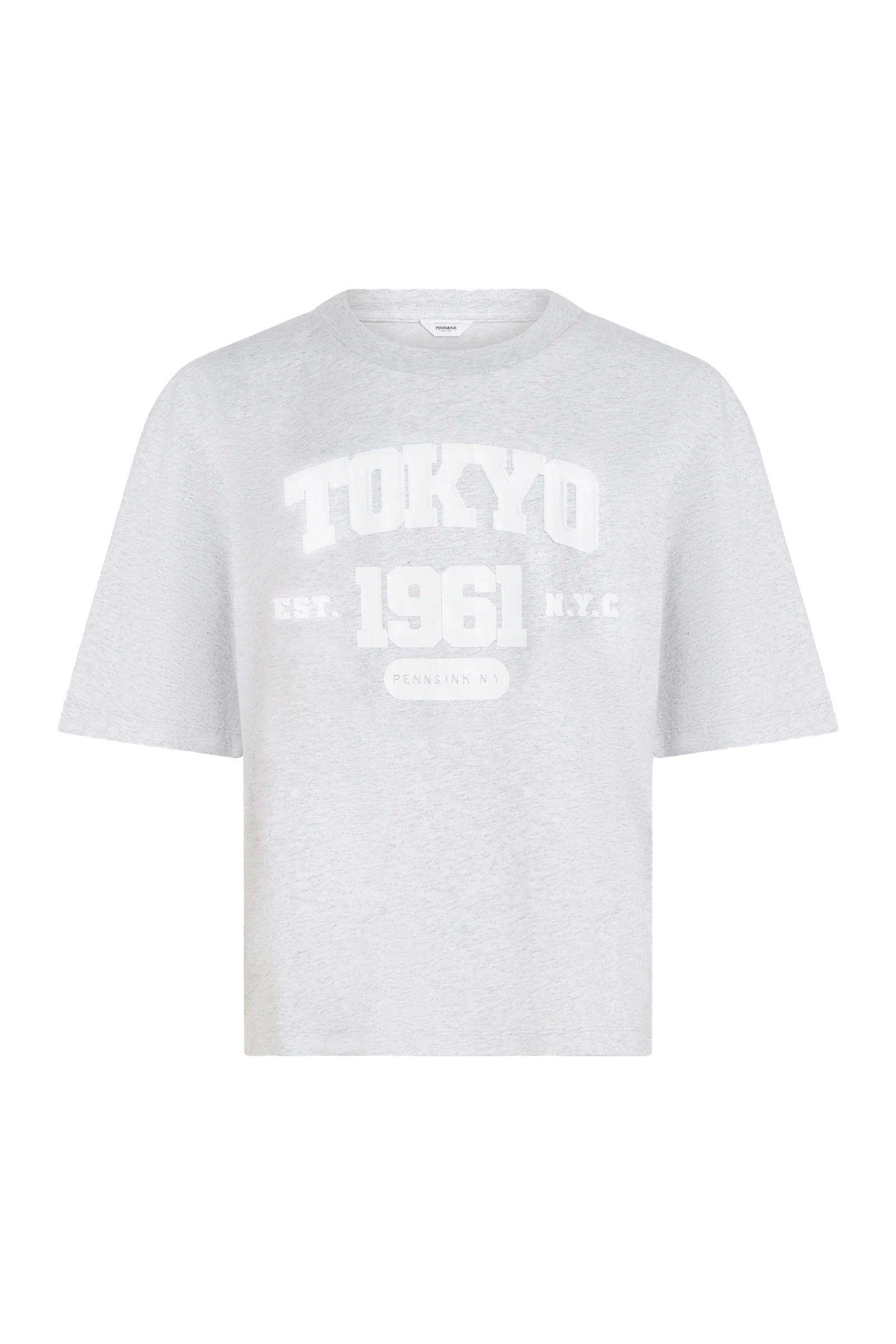 Dames t-shirt korte mouw grijs