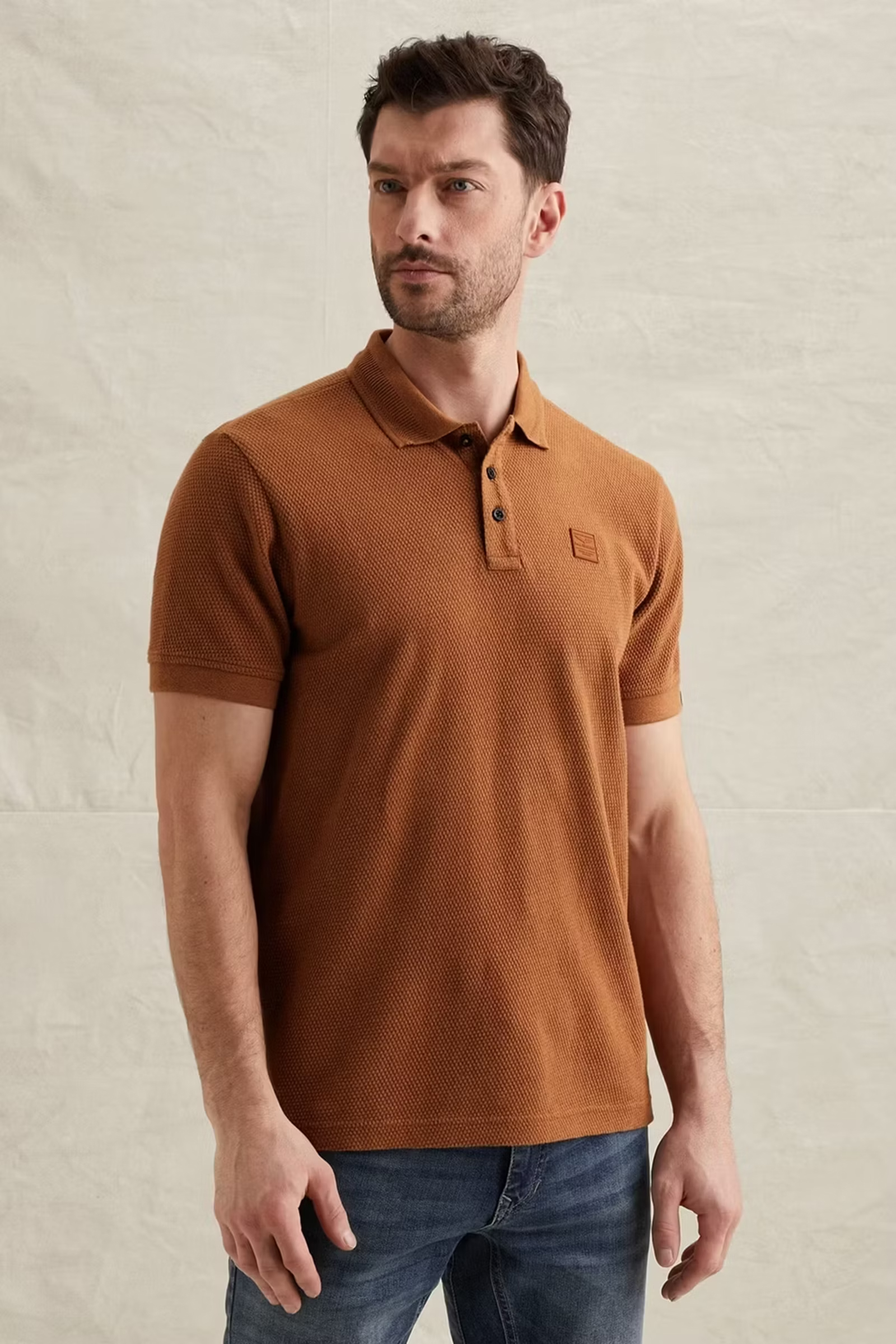 Heren overhemd lm casual geel