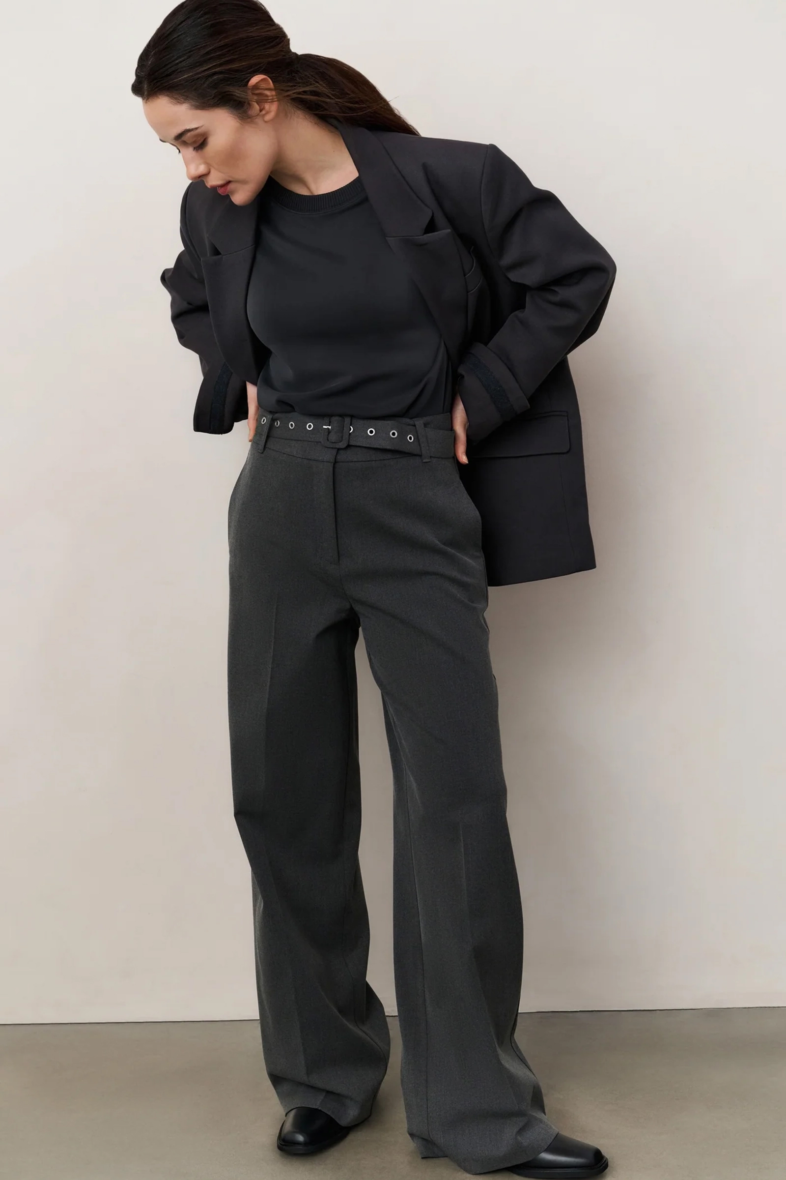 Dames broek grijs