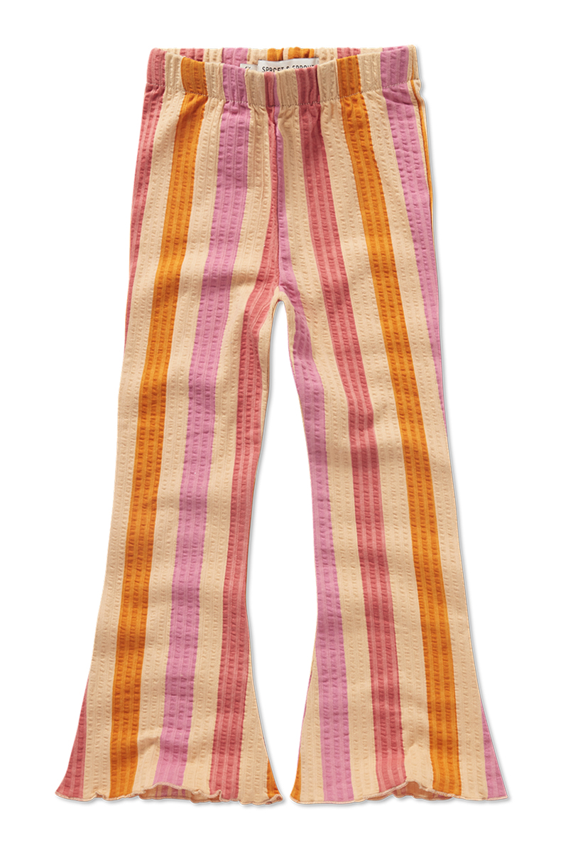 Sproet & Sprout Flare legging stripes Oranje-1 1
