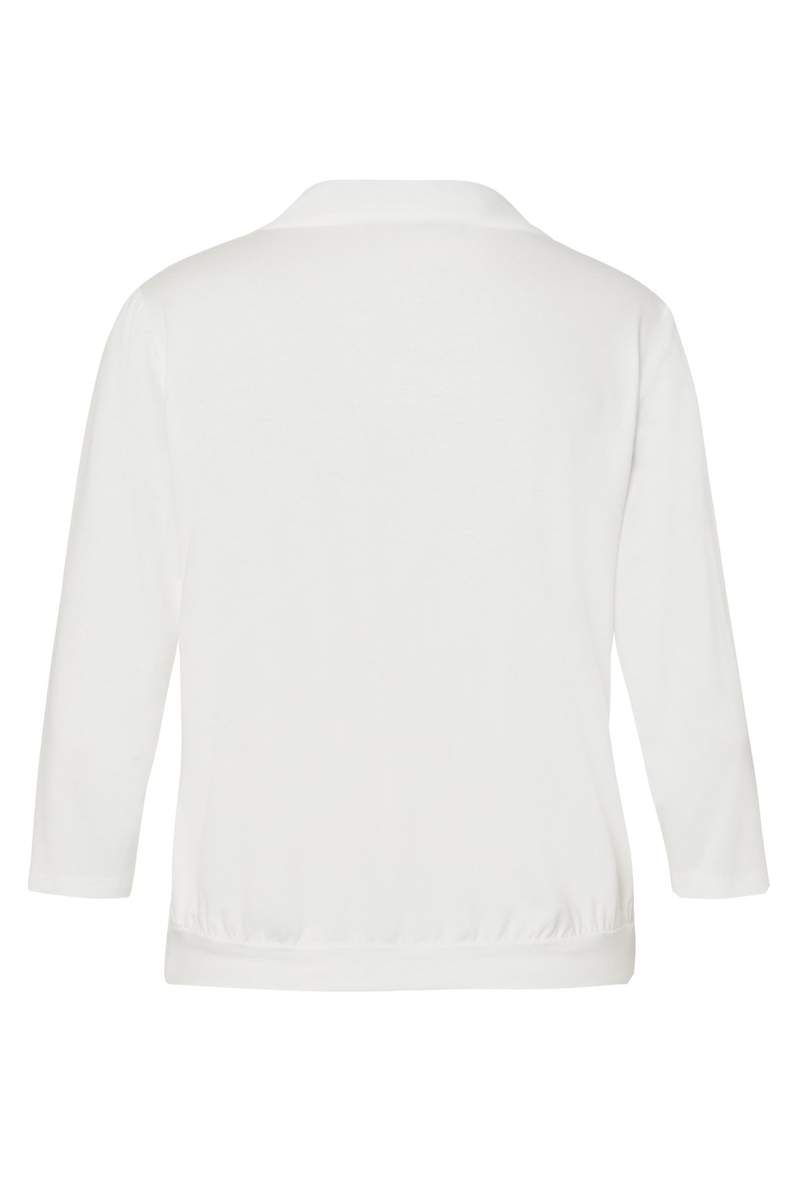 Dames t-shirt lange mouw wit
