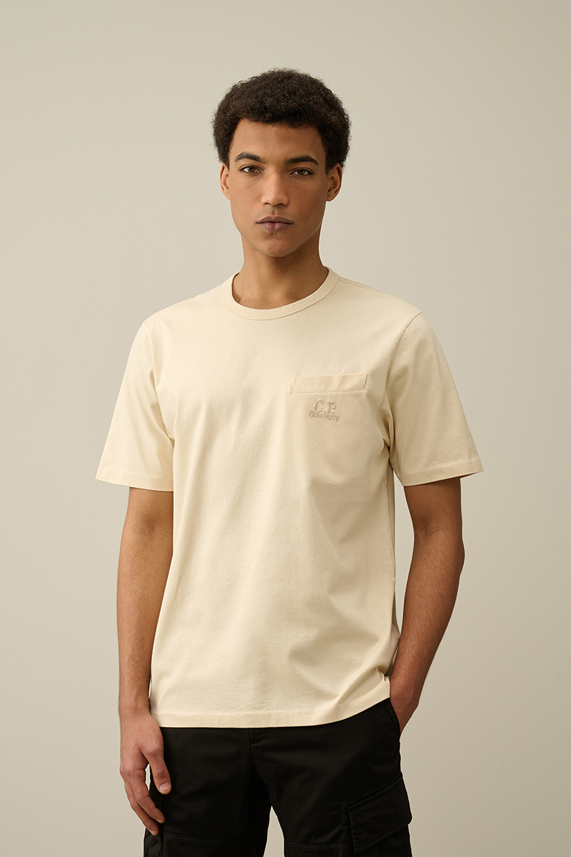 Heren t-shirt kortemouw ecru