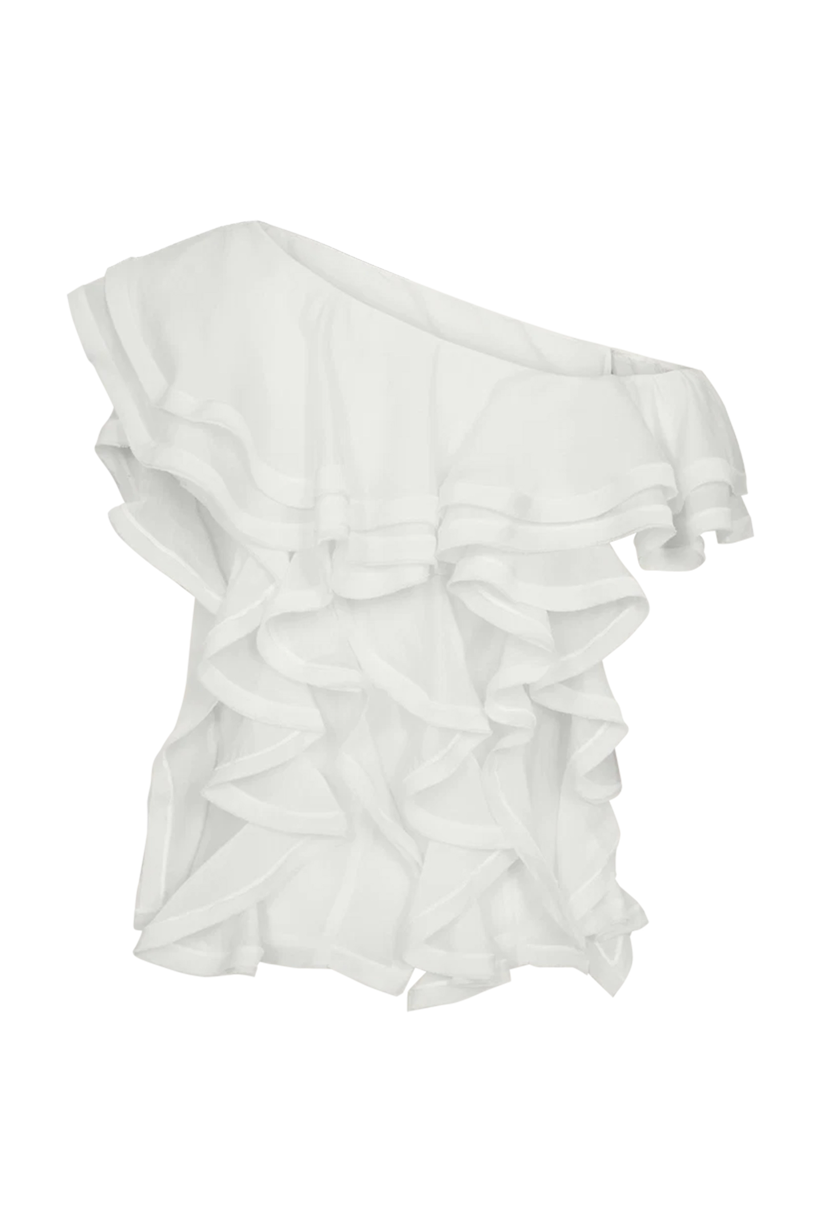 Dames blouse mouwloos ecru