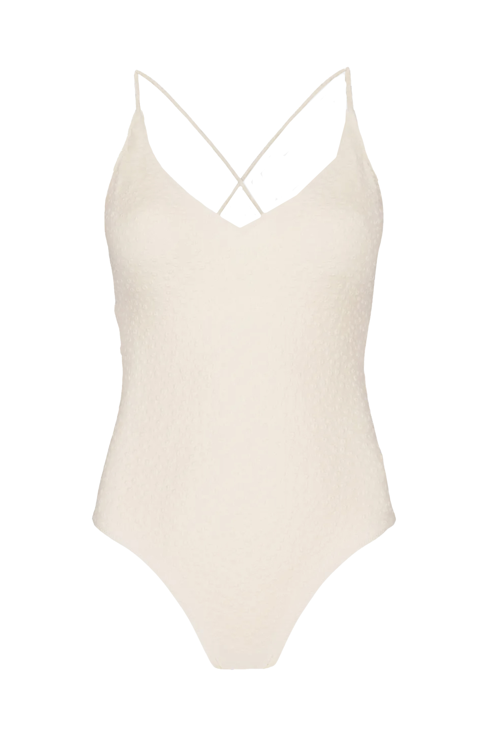 Bad/beach dames badpak sport ecru
