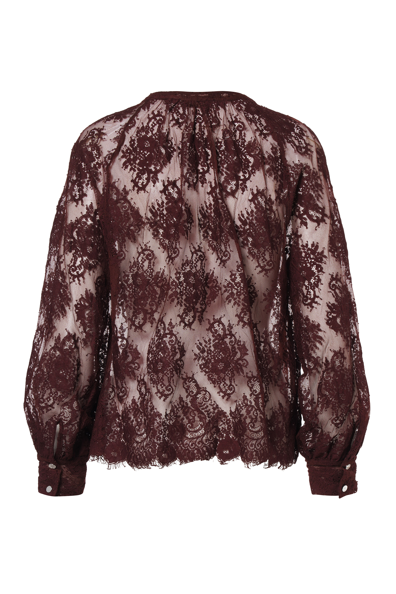 Dames blouse lange mouw rood