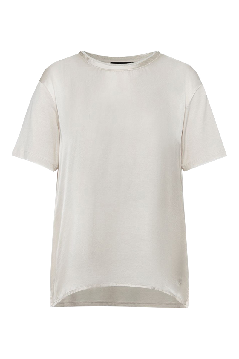 Dames t-shirt korte mouw ecru