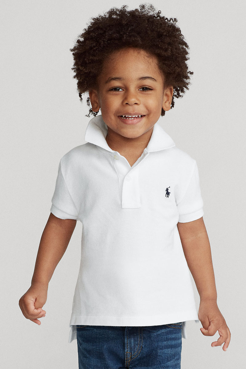 Jongens polo korte mouw wit