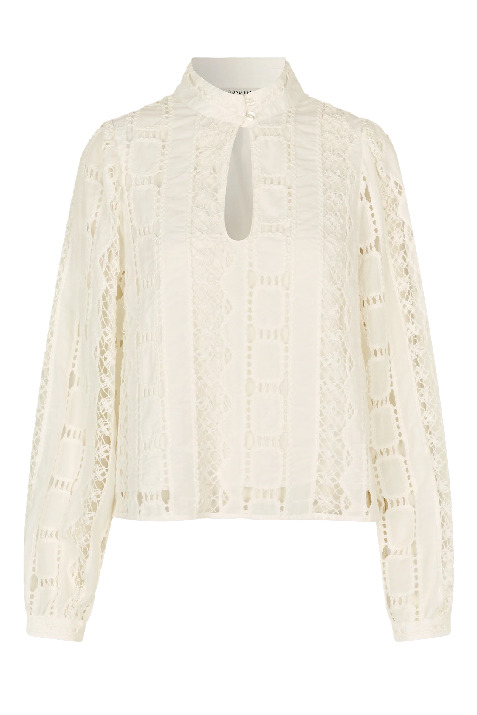 Dames blouse lange mouw ecru