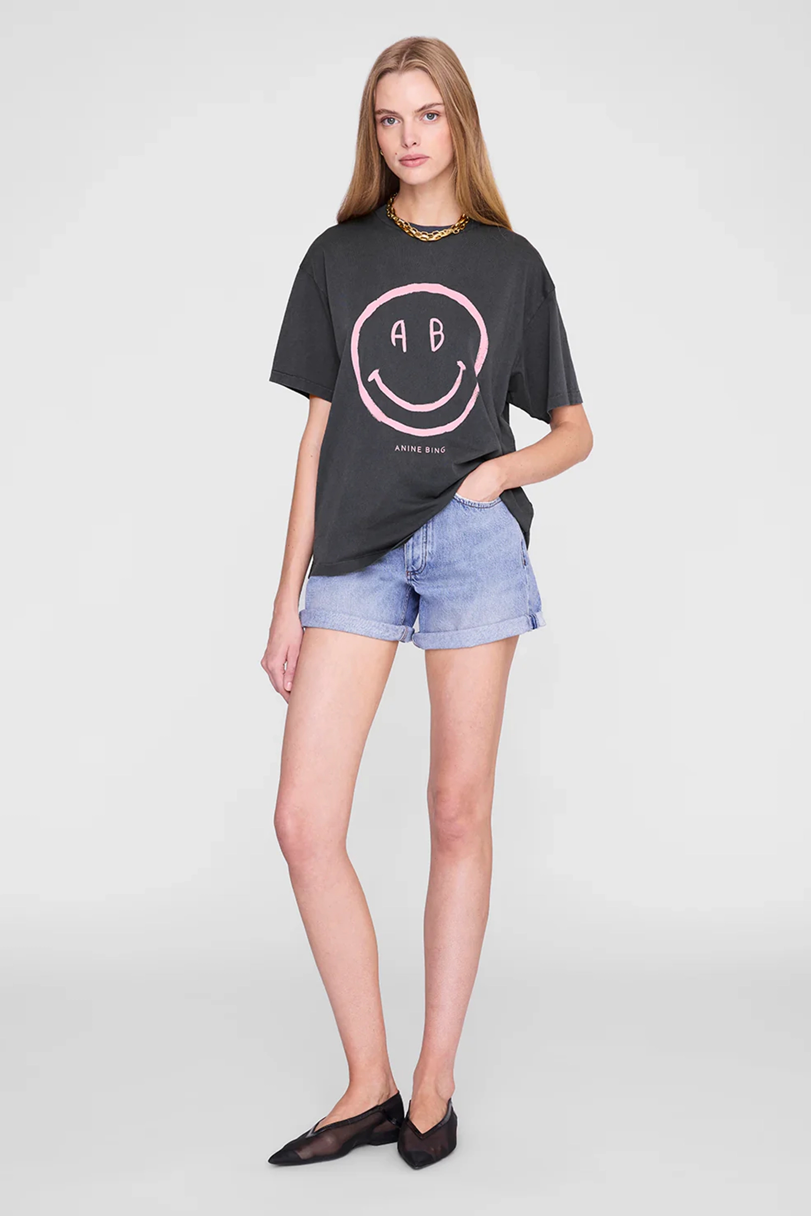 Dames t-shirt korte mouw grijs
