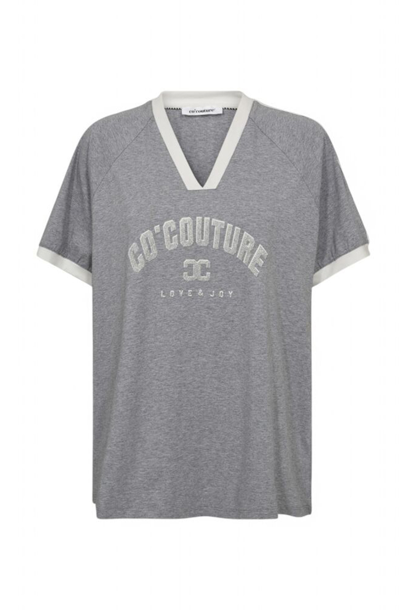 Dames t-shirt korte mouw grijs