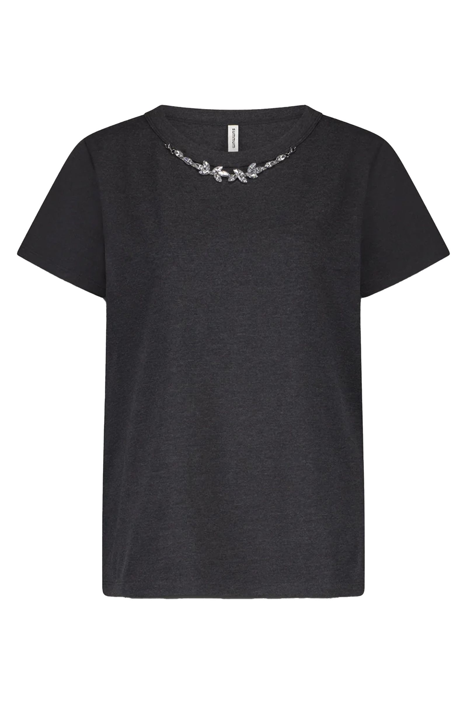 Dames t-shirt korte mouw grijs