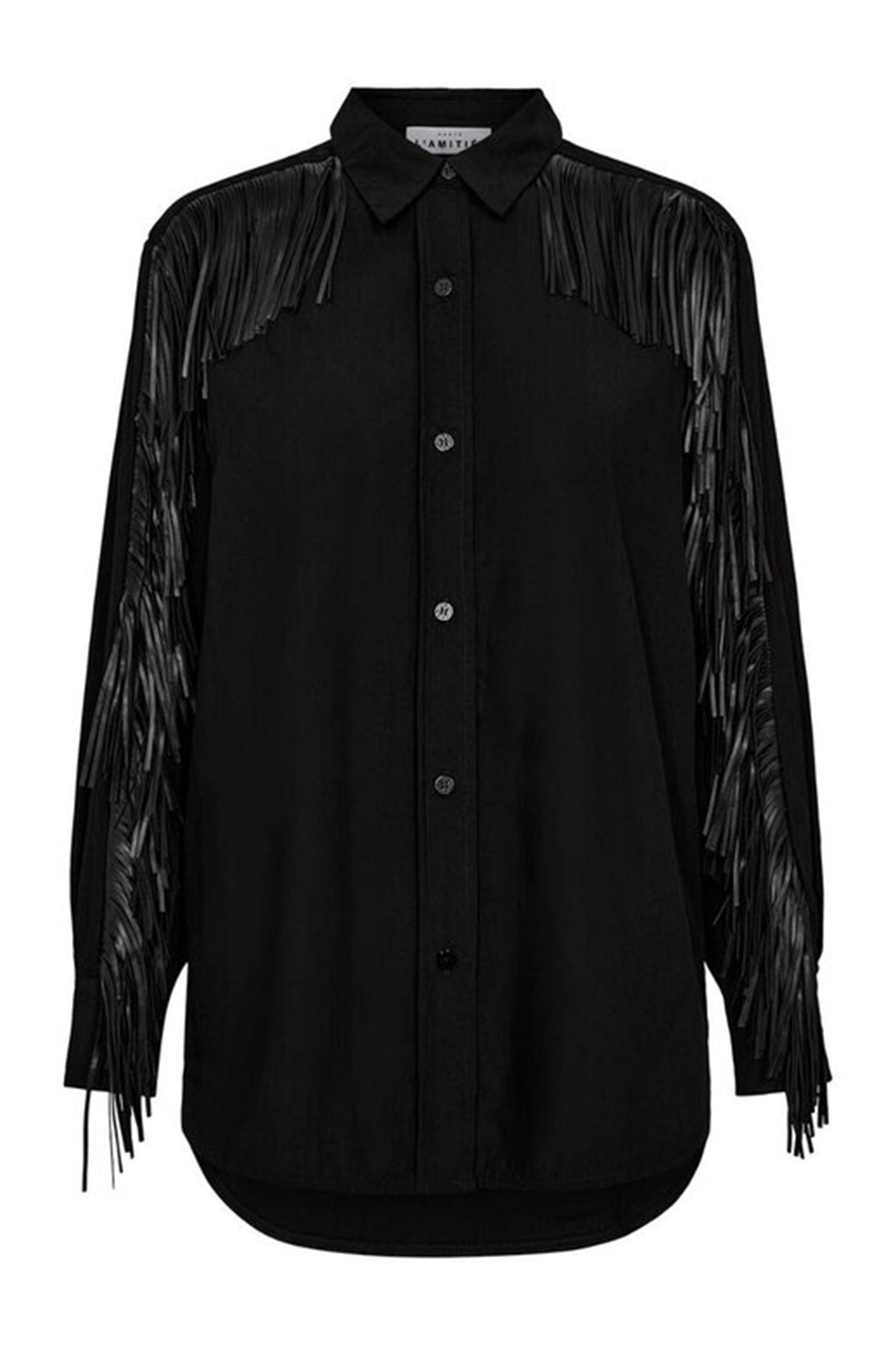 Dames blouse lange mouw zwart