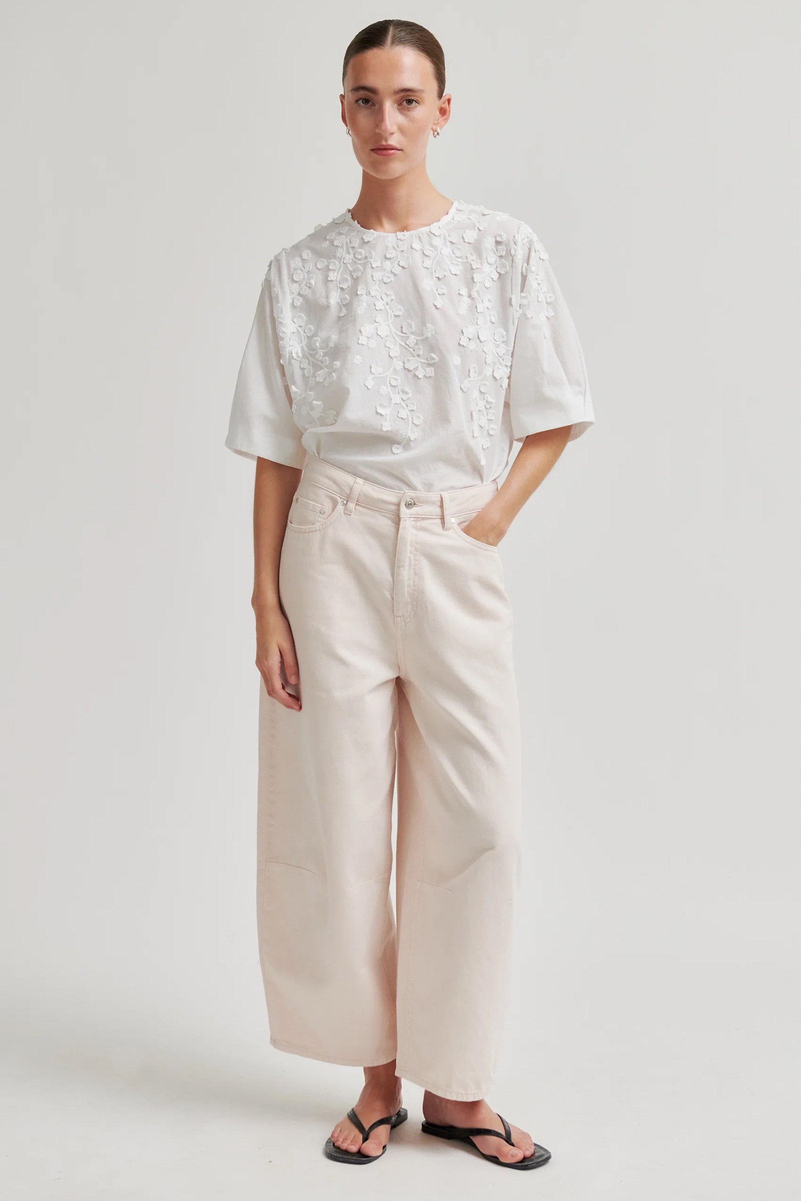 Dames broek ecru