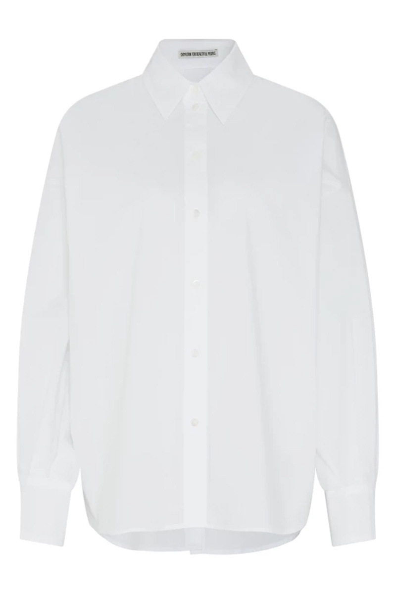 Dames blouse lange mouw wit