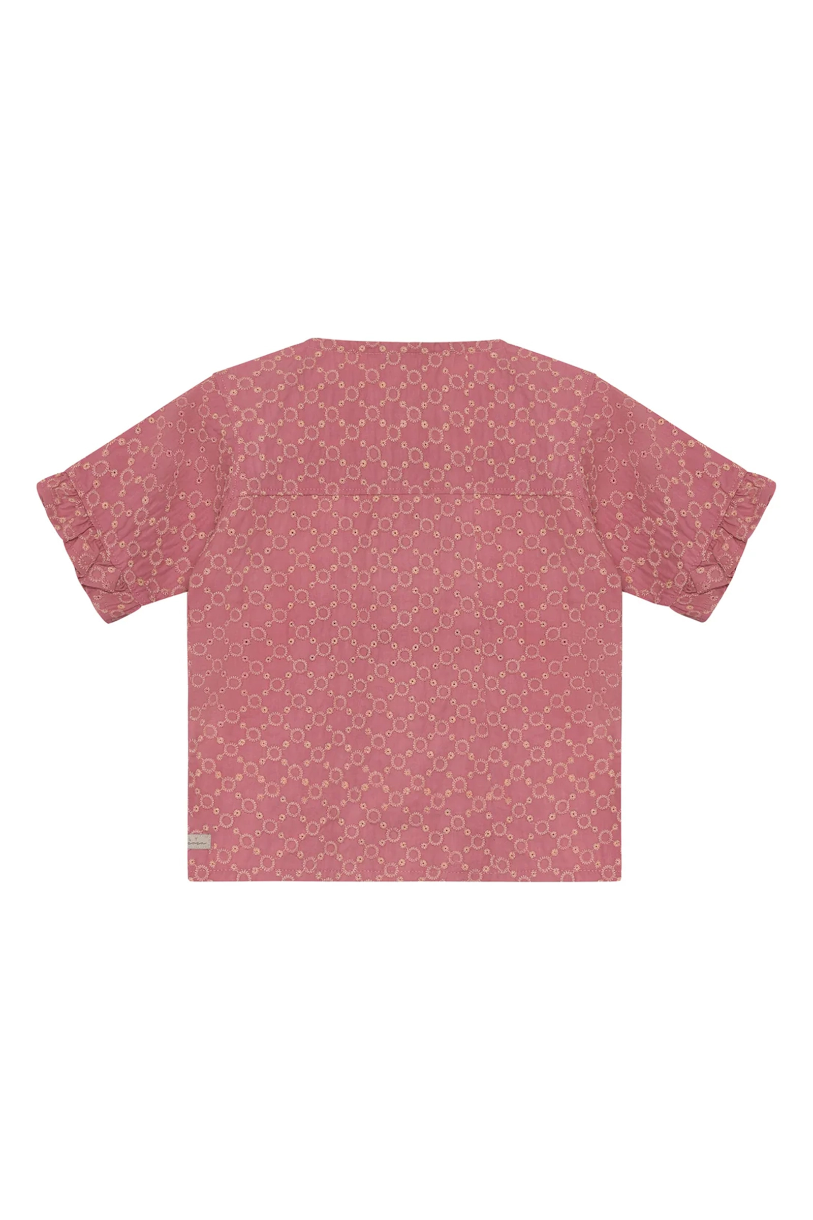 Meisjes blouse korte mouw rose